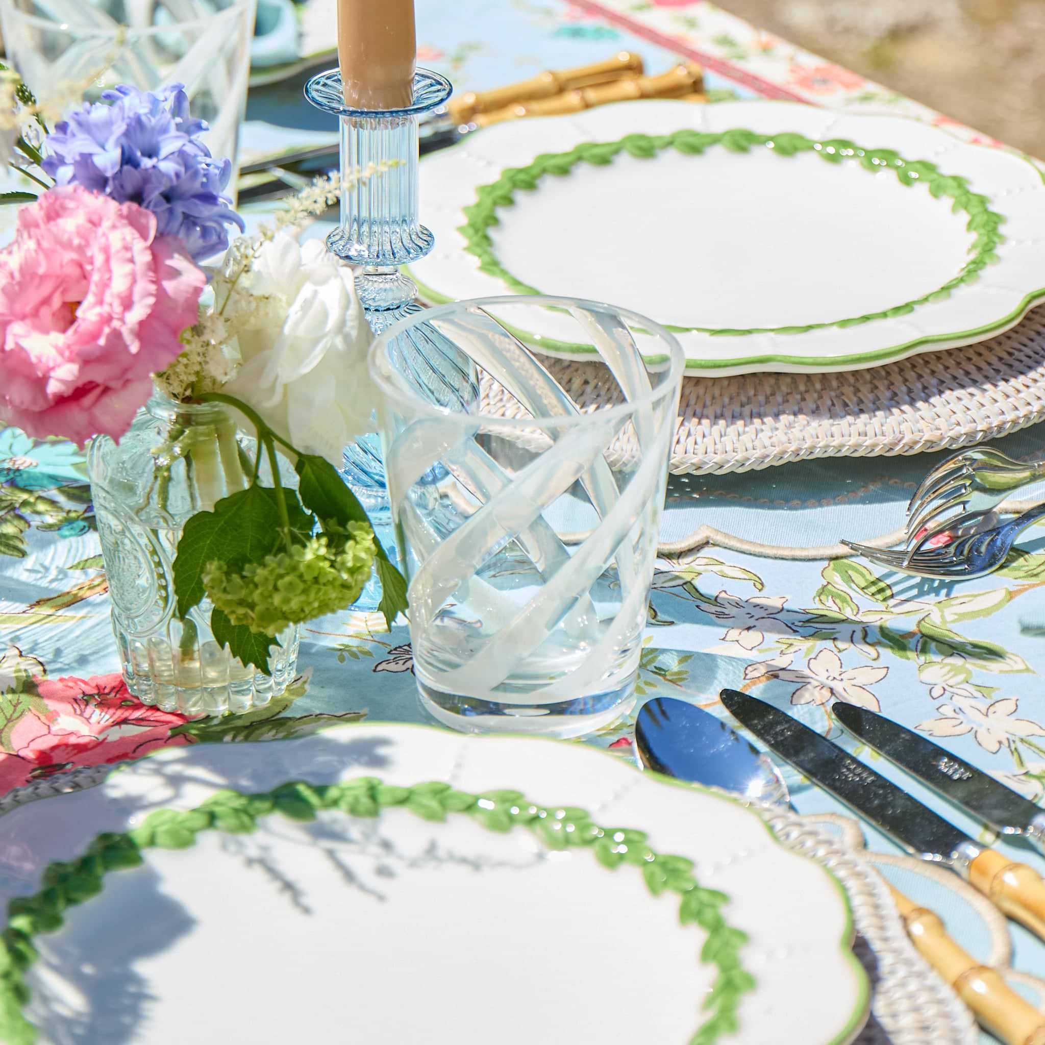 White Swirl Outdoor Glasses (Set of 6)