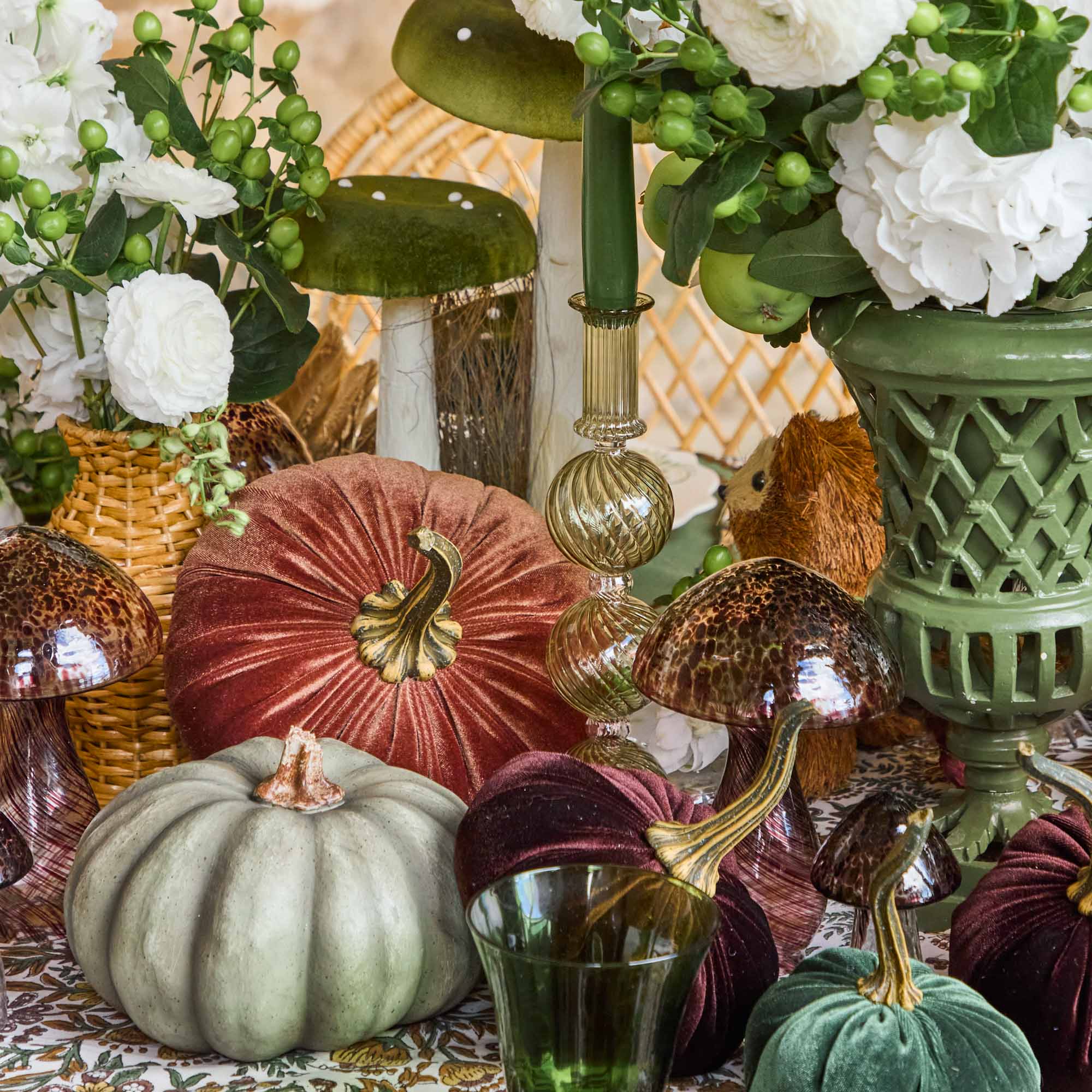 Sage Green Pumpkins (Set of 4)