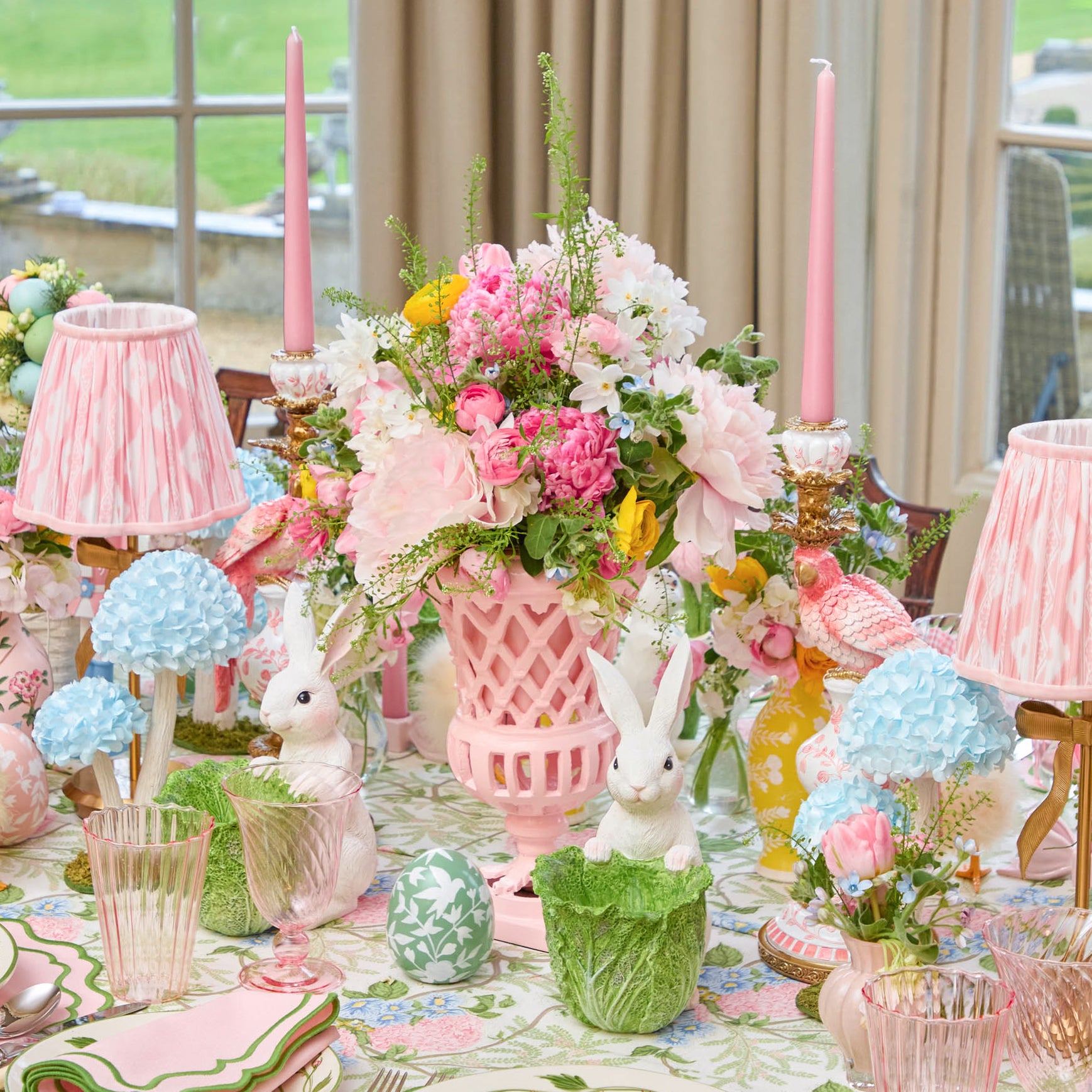 Small Adelaide Pink Lattice Urn Vase