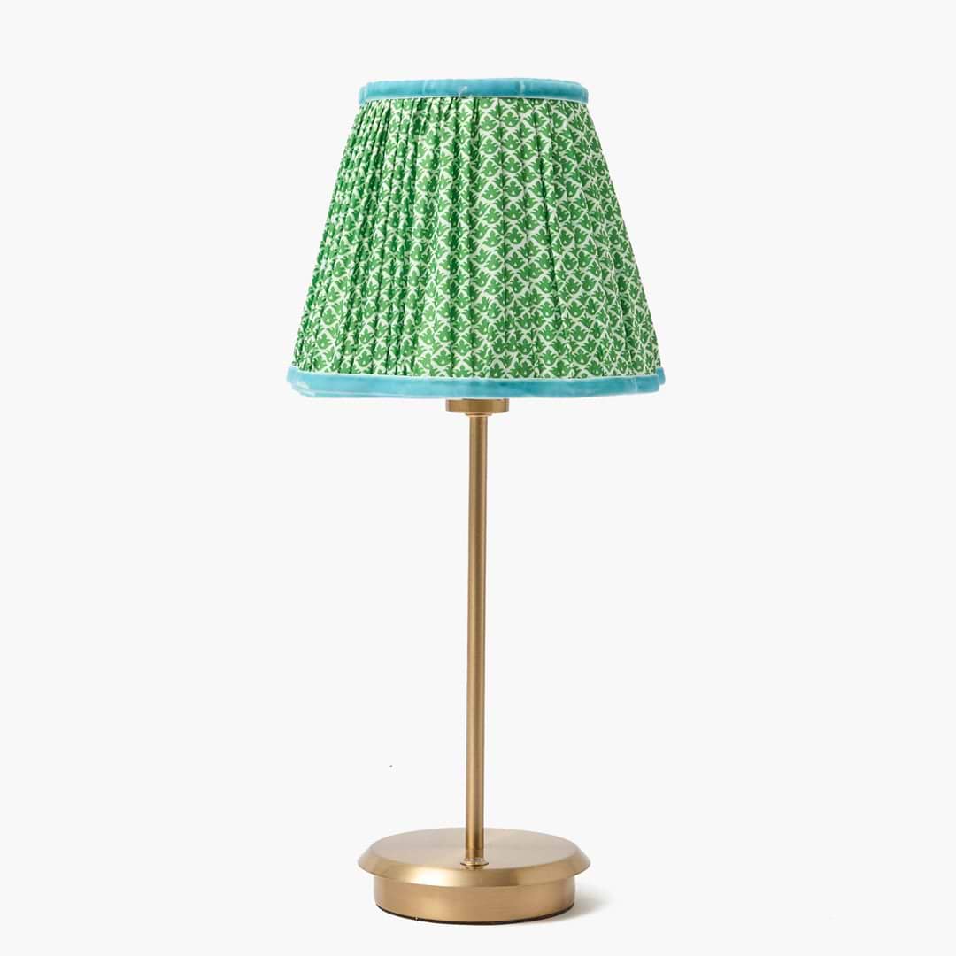 Green & Blue Lotus Lampshade (18cm)