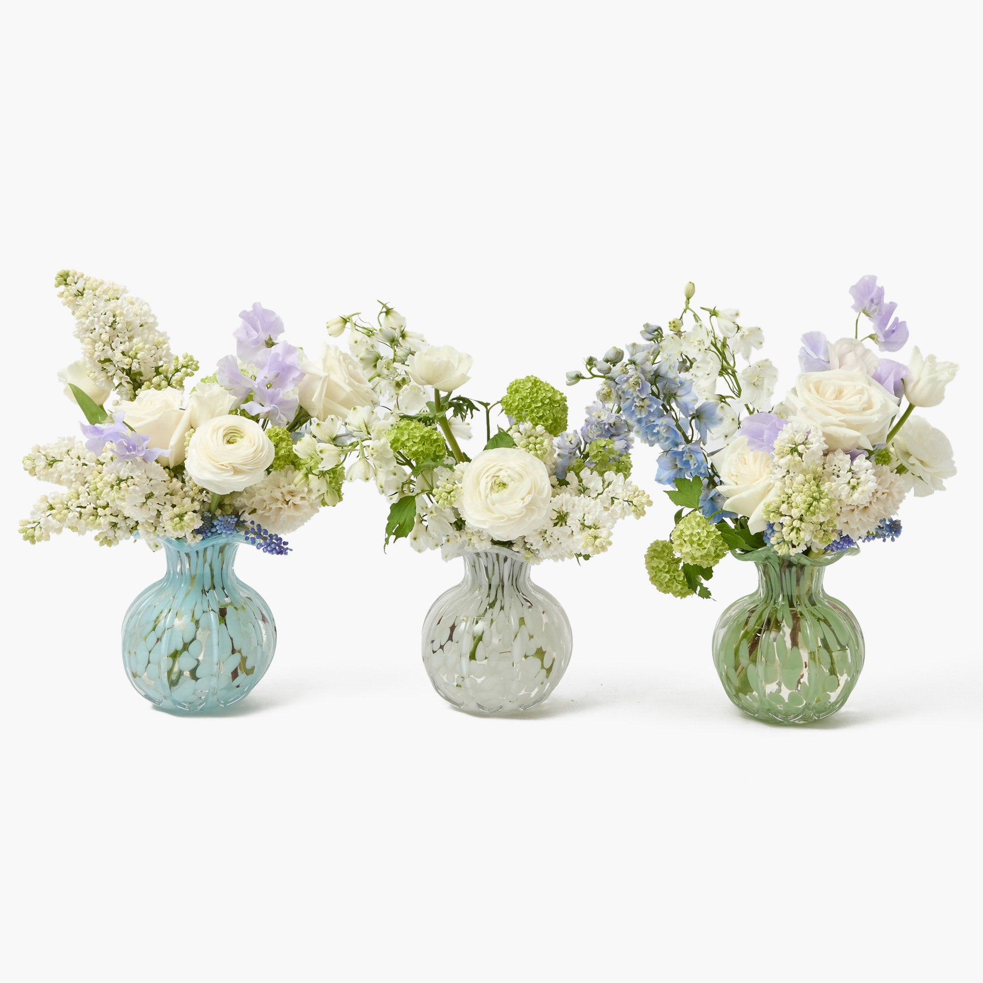Dappled Glass Vases (Set of 3)