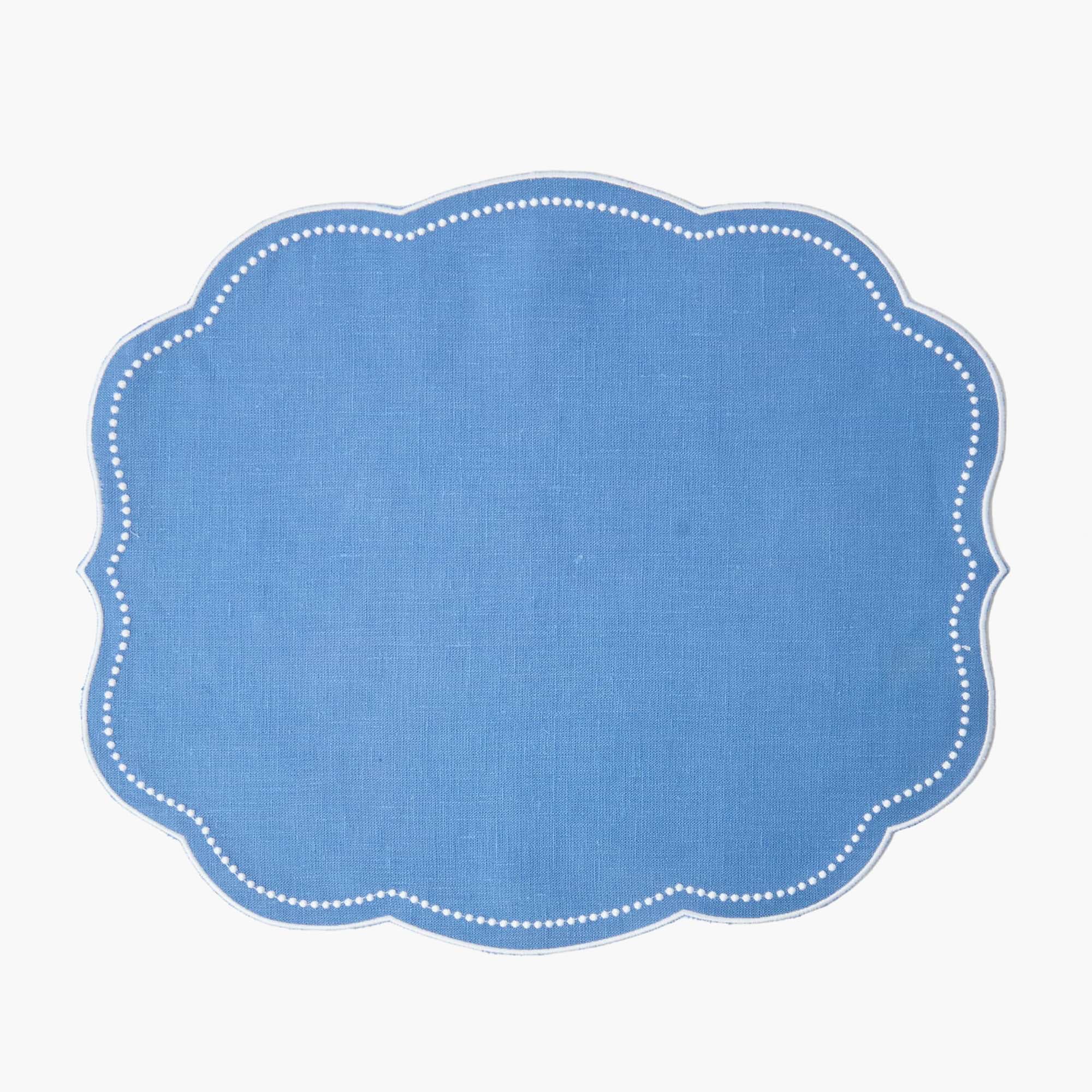 Eloise Blue Linen Placemats (Set of 4)