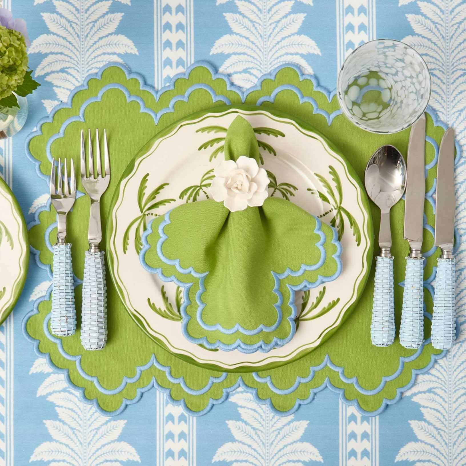 Blue Rattan Cutlery (5 Piece)