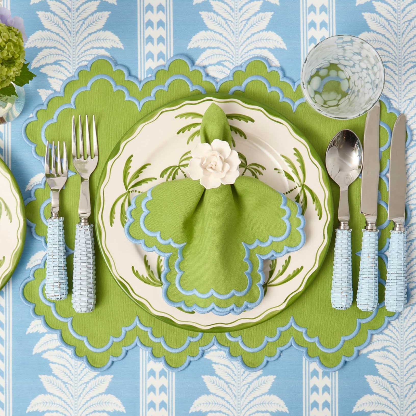 Blue Rattan Cutlery (5 Piece)