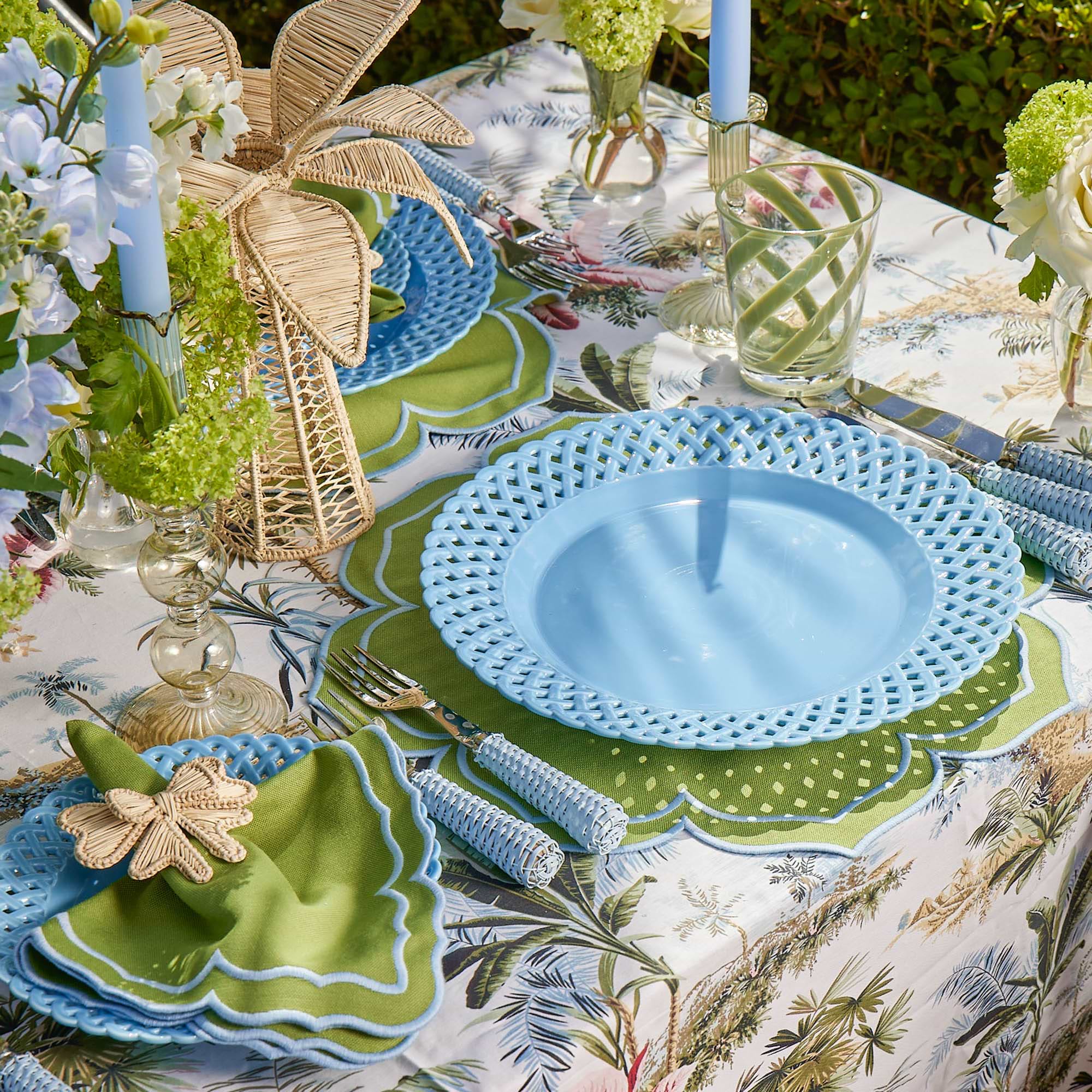 Green Fleur Placemats (Set of 4)