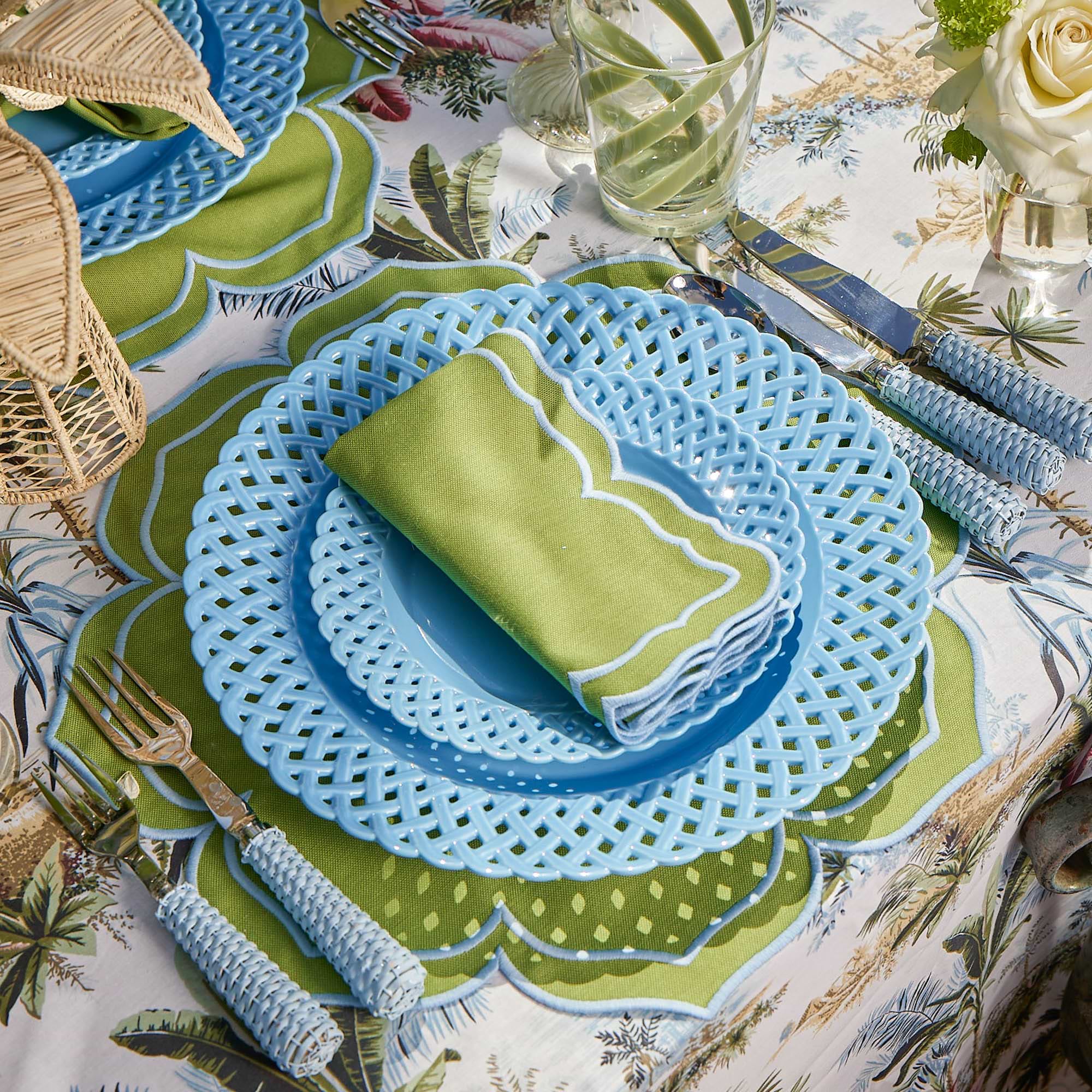 Green Fleur Placemats (Set of 4)