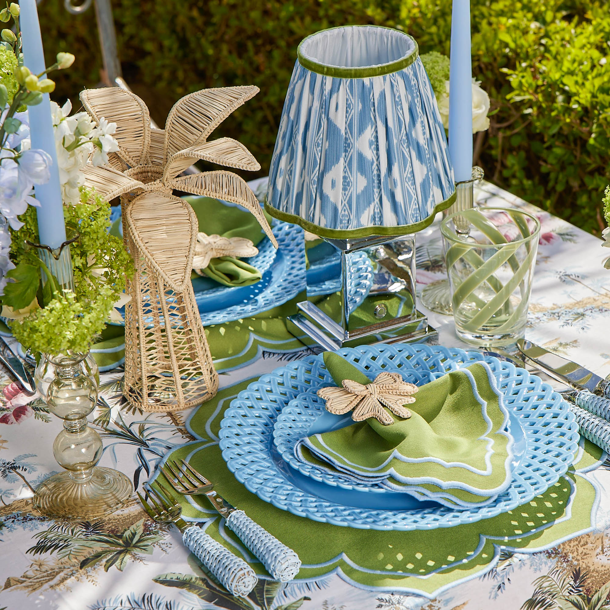 Green Fleur Placemats (Set of 4)