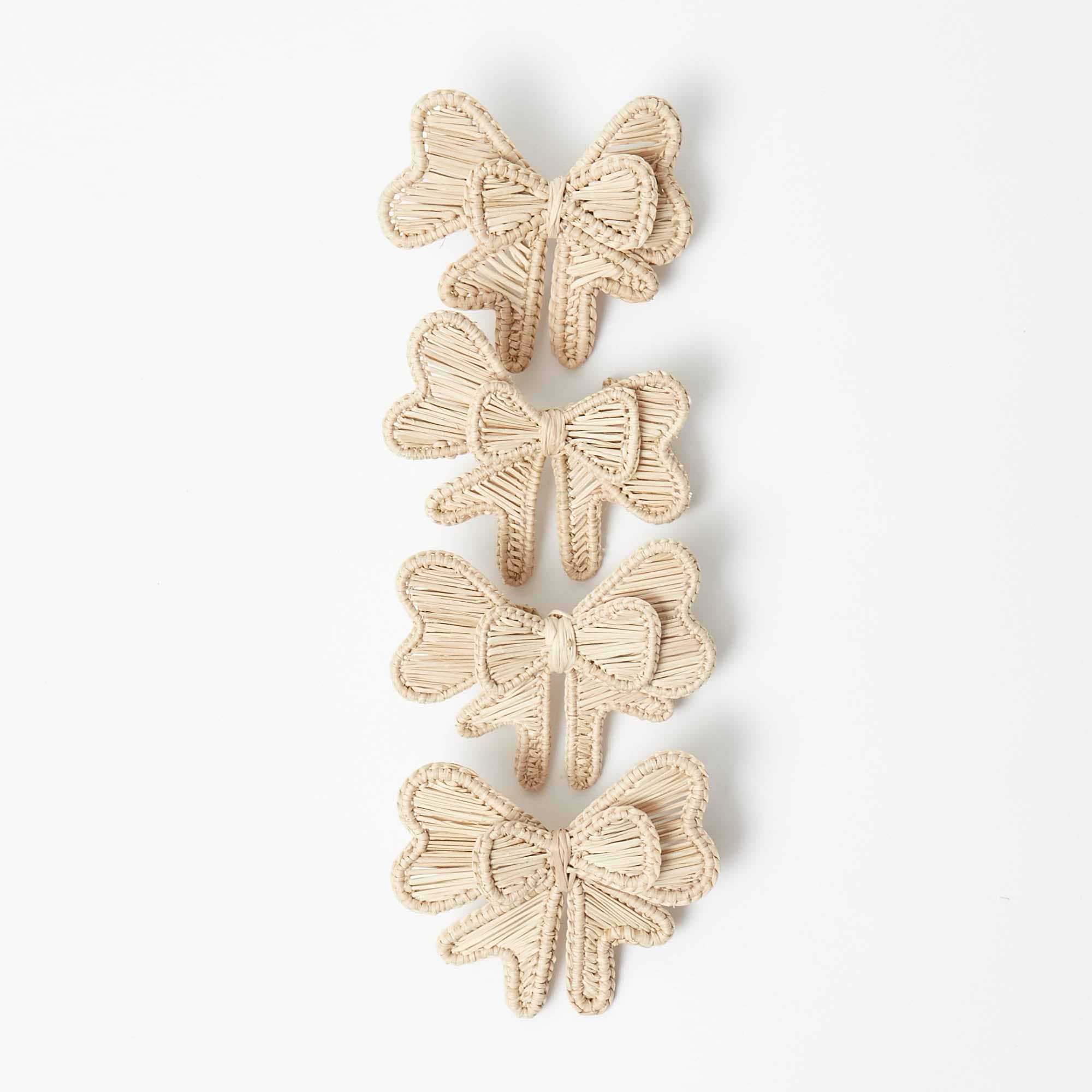 Wicker Napkin Bows (Set of 4)