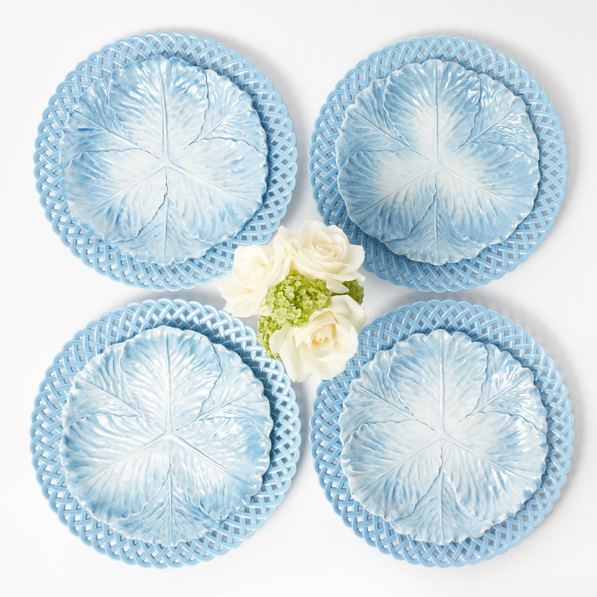 Serena Cabbage Dinner & Starter Plates (Set of 8)