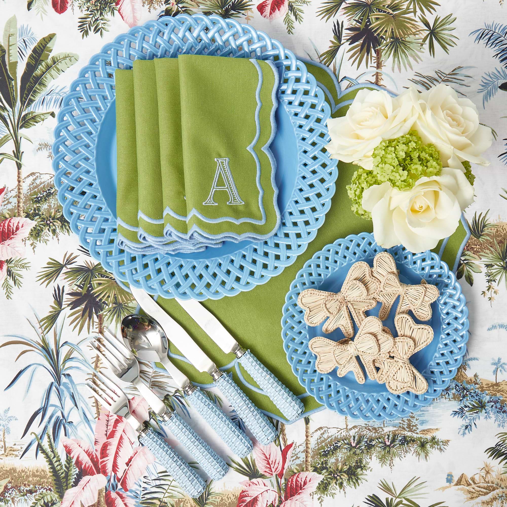 Wicker Napkin Bows (Set of 4)