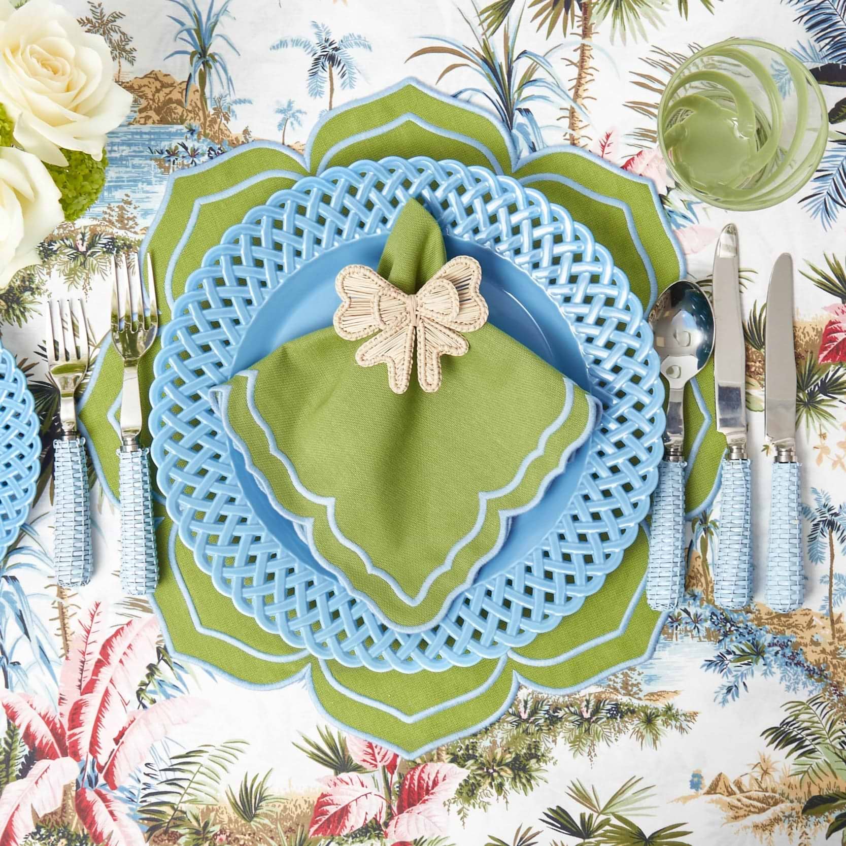 Wicker Napkin Bows (Set of 4)