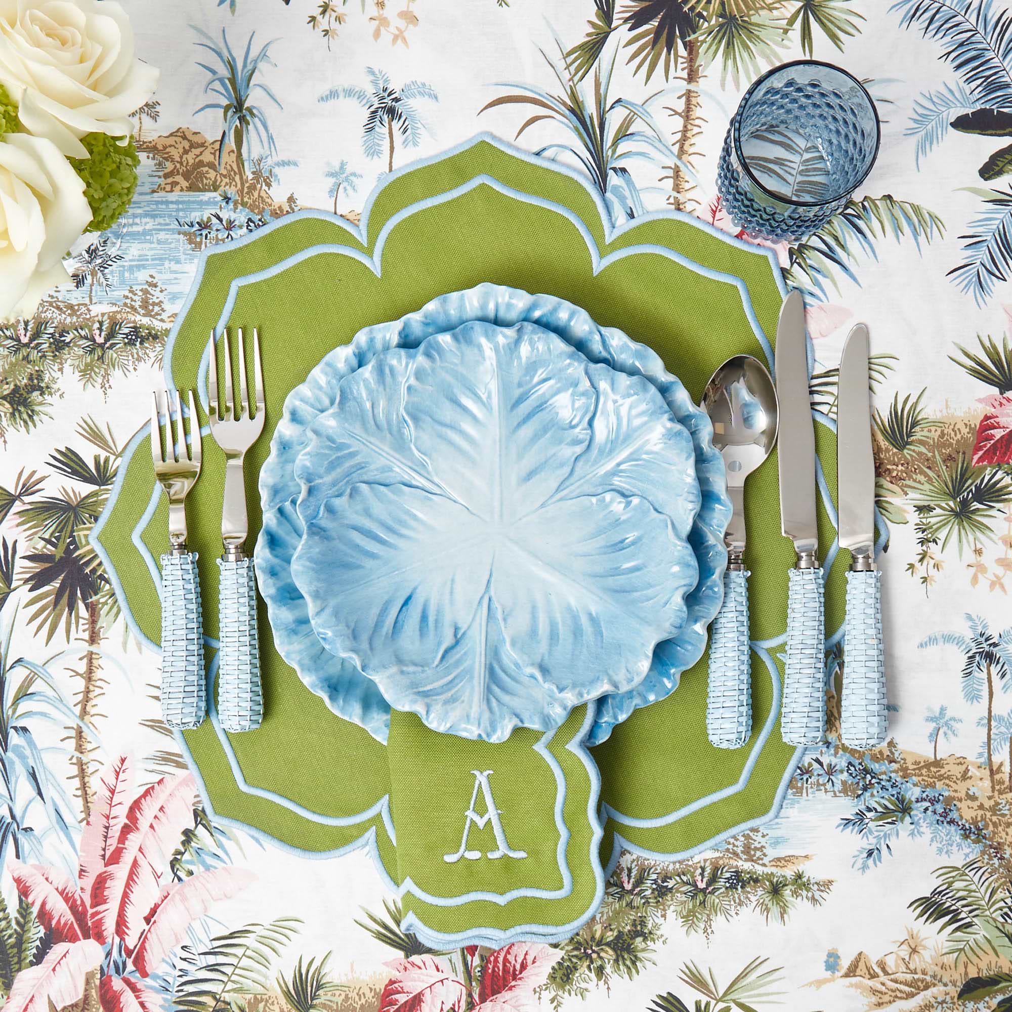 Green Fleur Placemats (Set of 4)