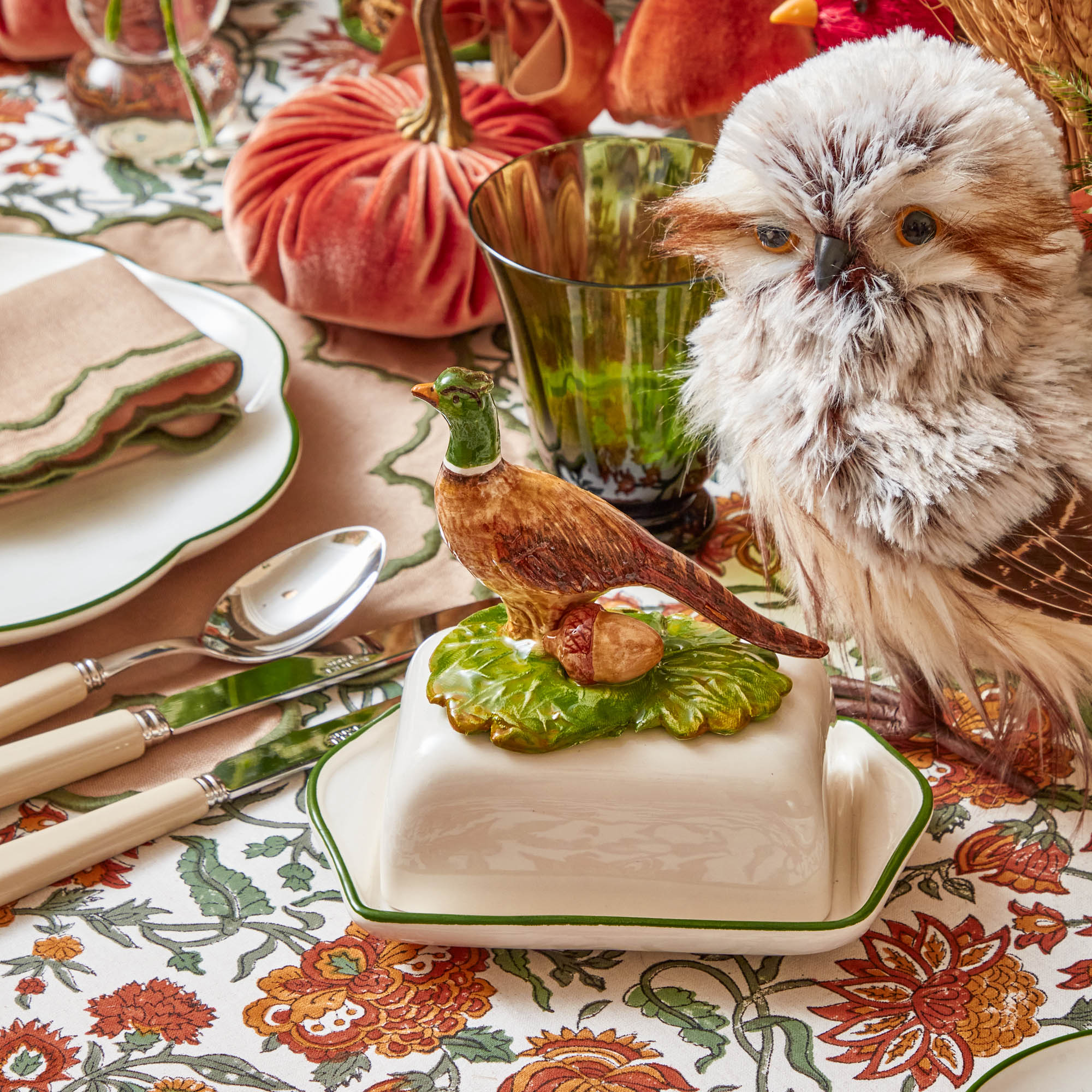 Pheasant Butter Dish