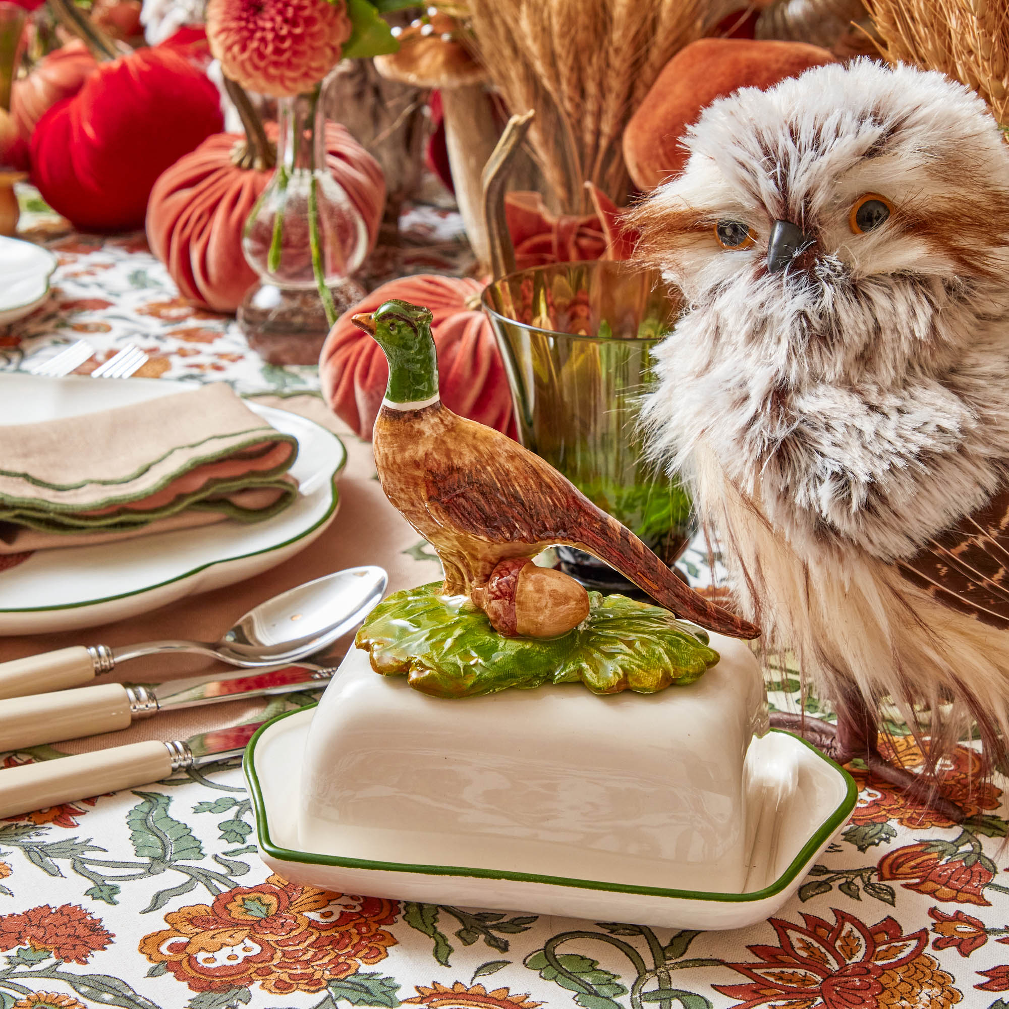 Pheasant Butter Dish
