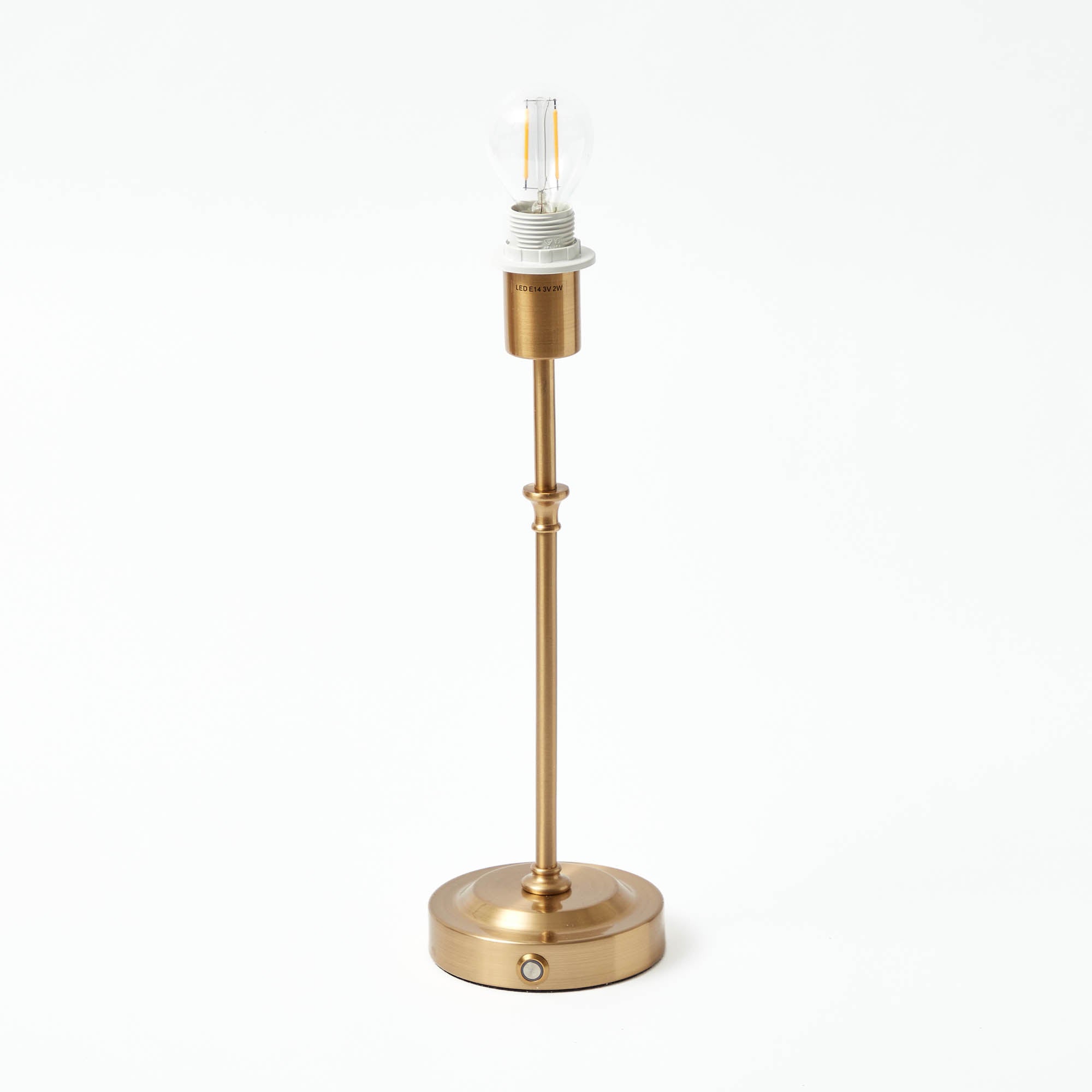 Edie Rechargeable Lamp with Orange Velvet Bow Shade (18cm)