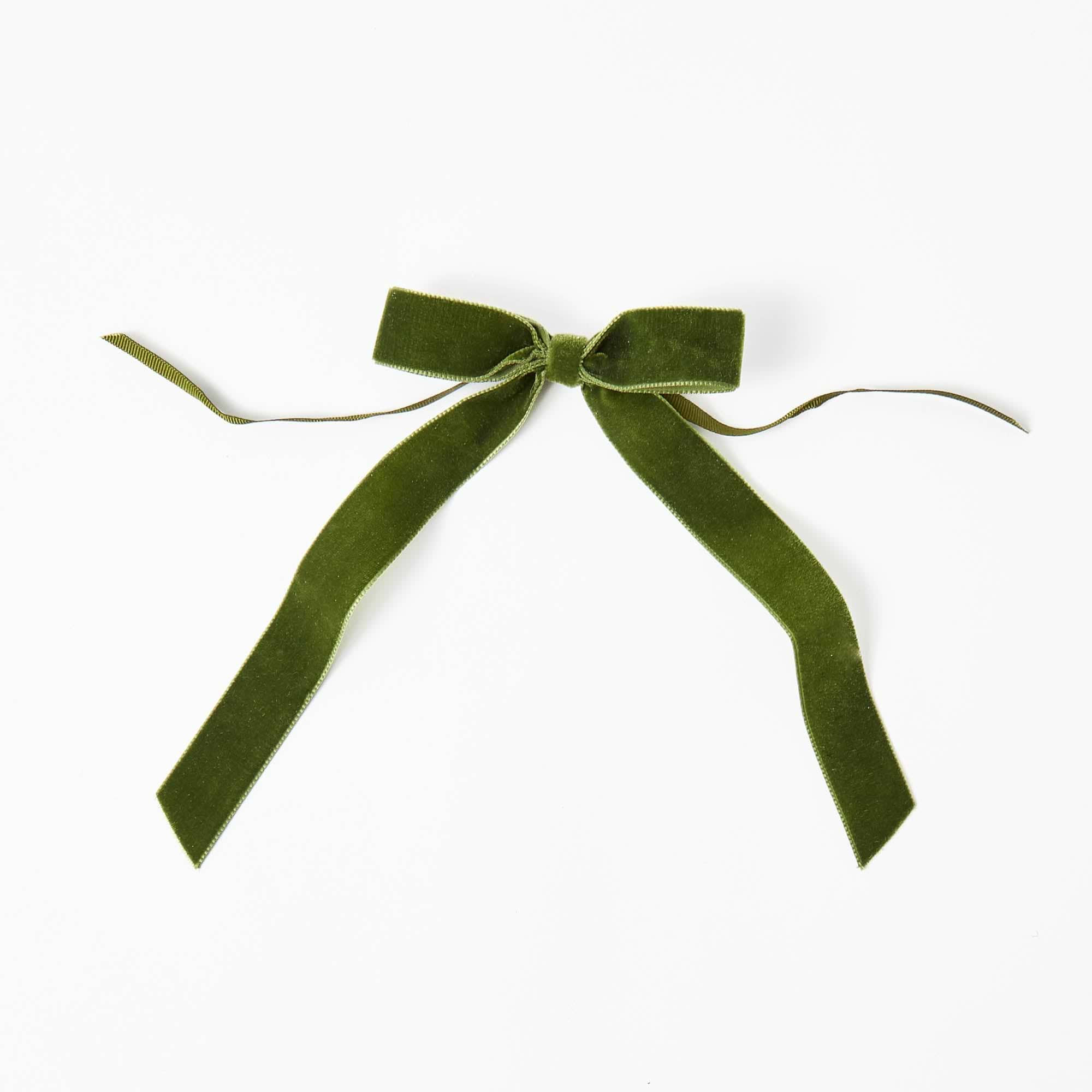 Forest Green Velvet Bows (Set of 4) - 20cm