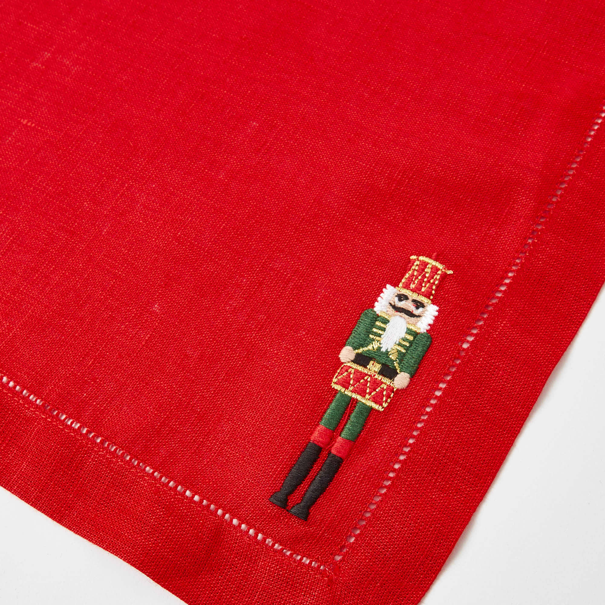 Eloise Red Linen Placemats & Nutcracker Napkins (Set of 4)