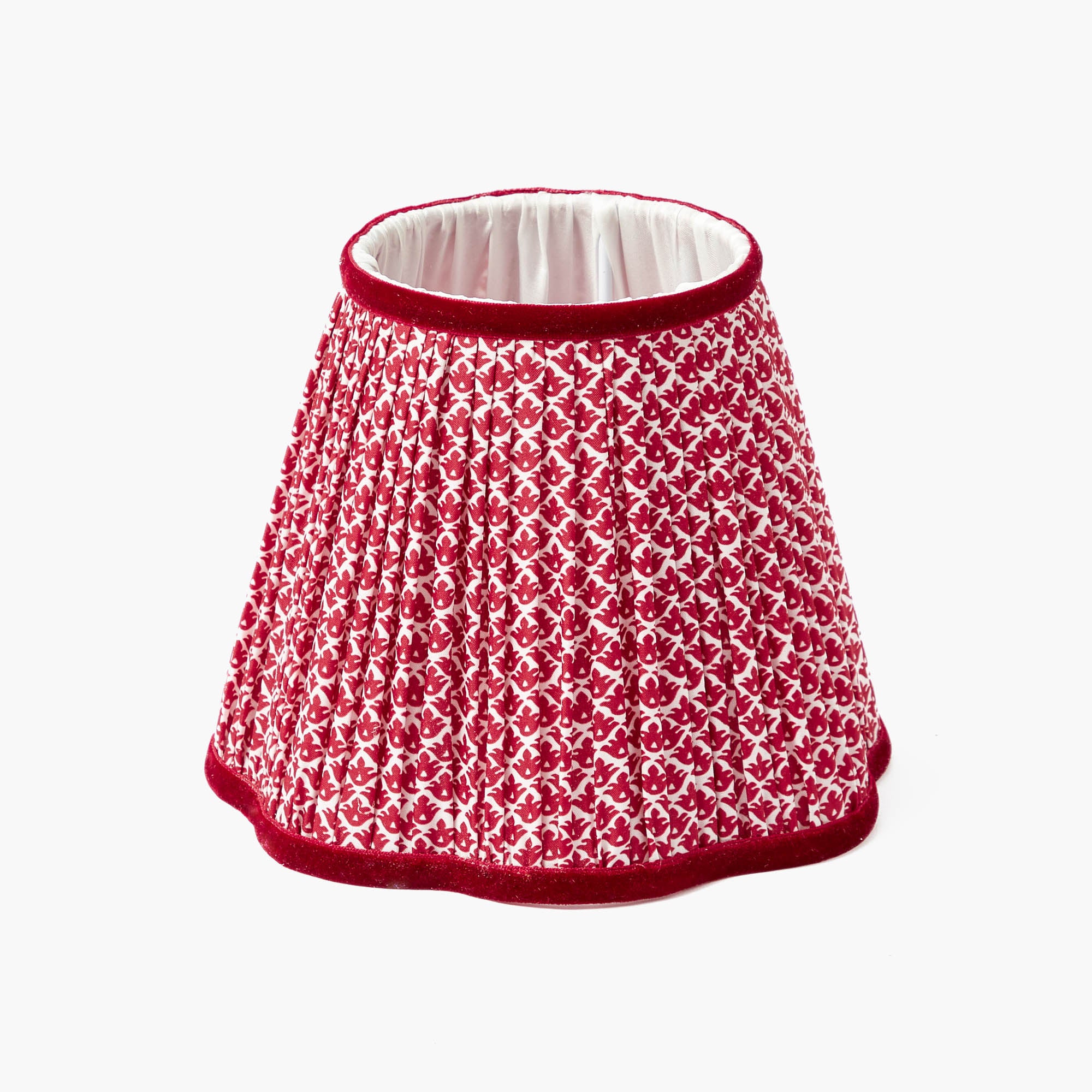 Nutcracker Rechargeable Lamp with Red Lotus Shade (18cm)