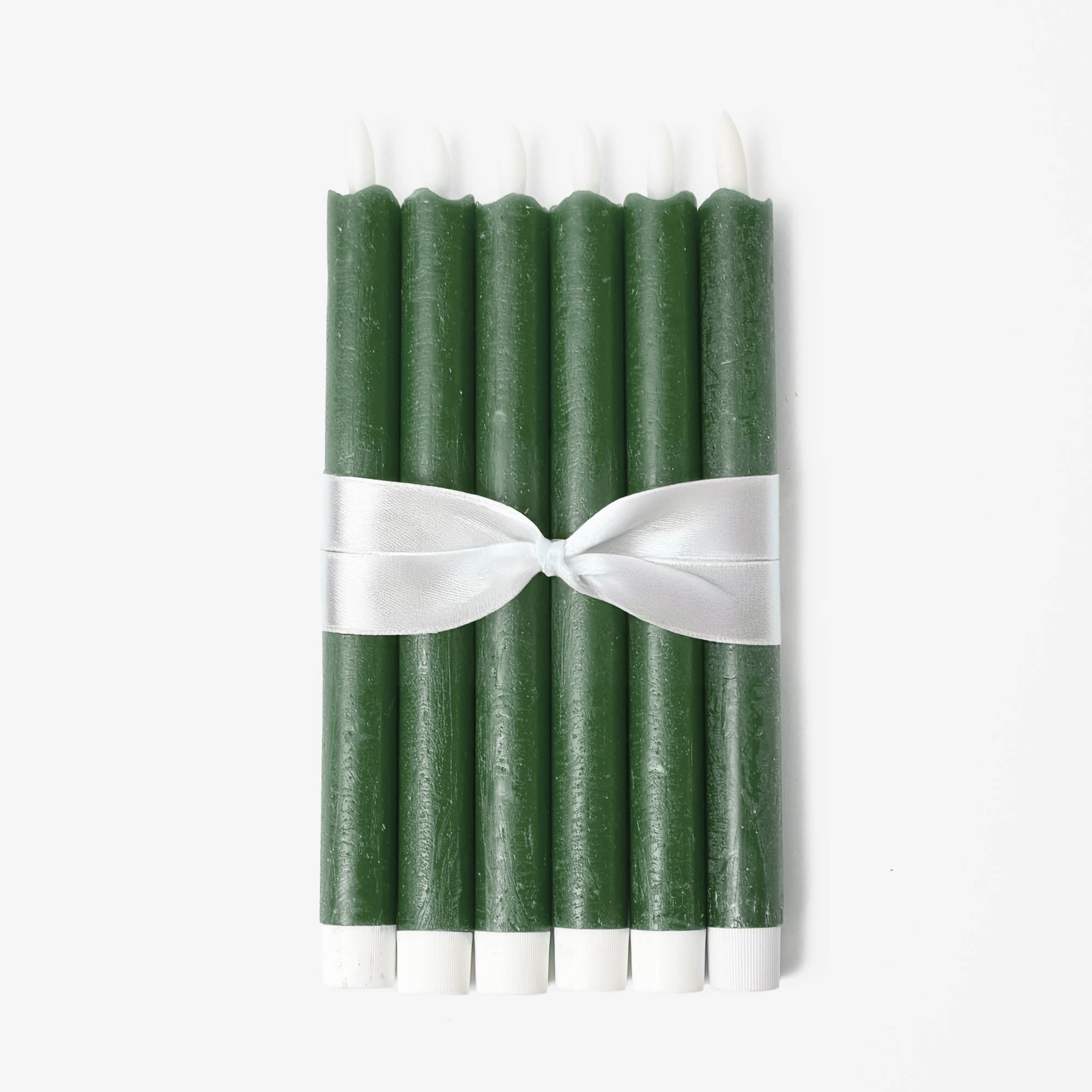 Forest Green LED Dinner Candles (Set of 6)