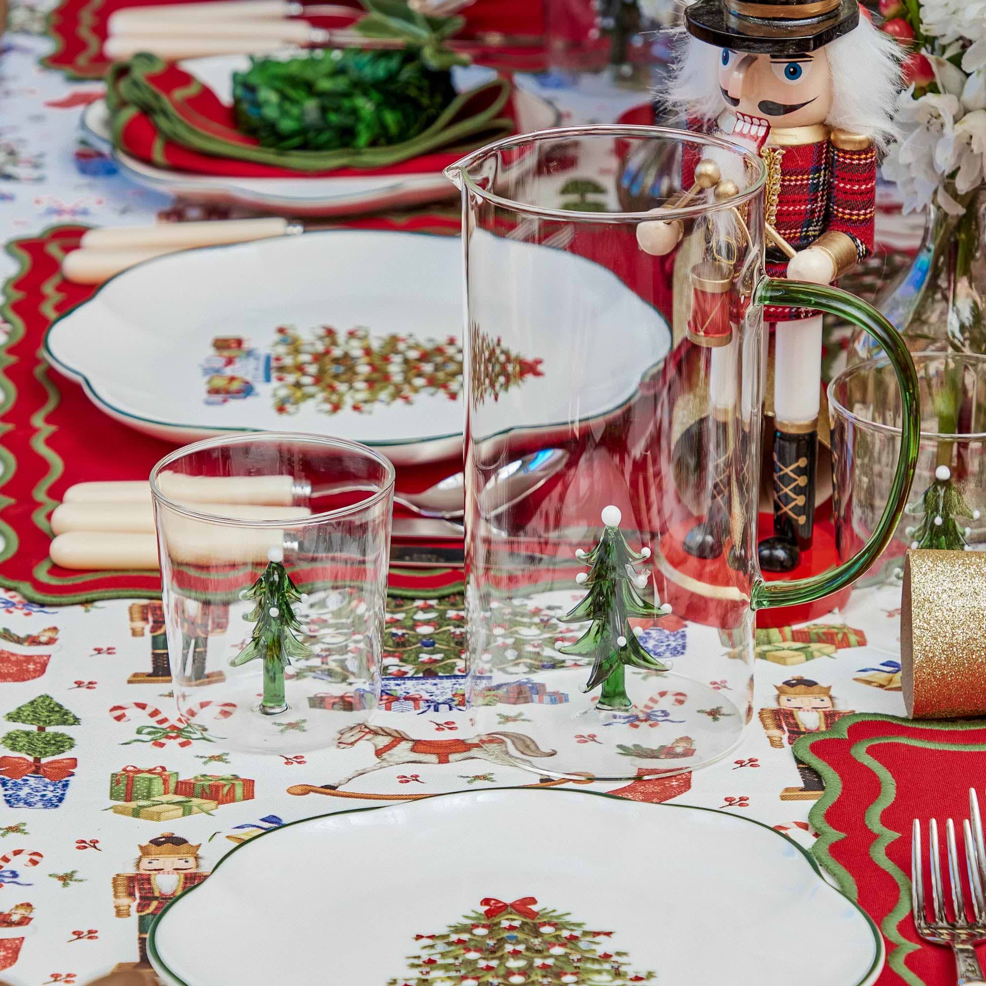 Christmas Tree Jug and Glasses (Set of 4)