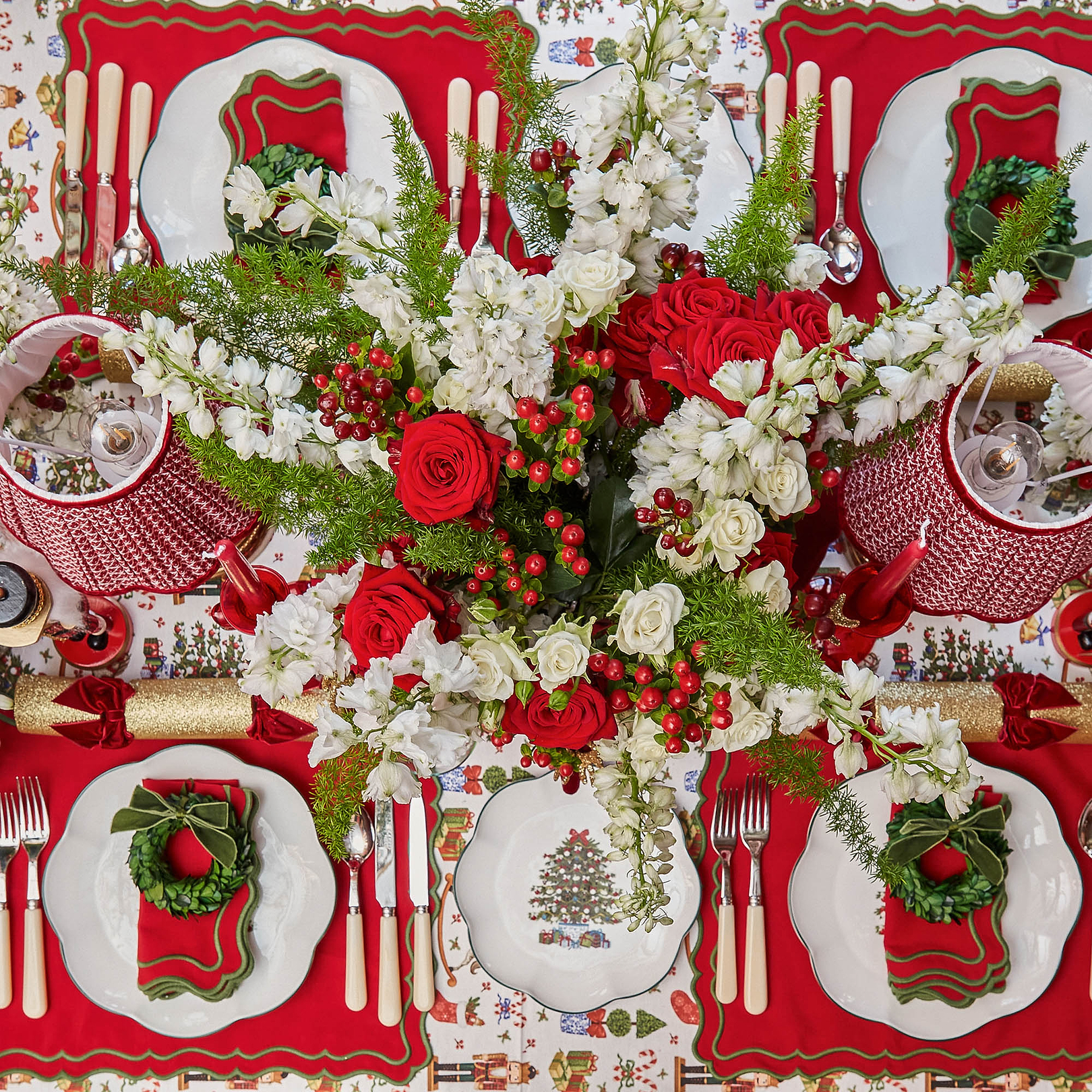 Jolly Nutcracker Tablecloth