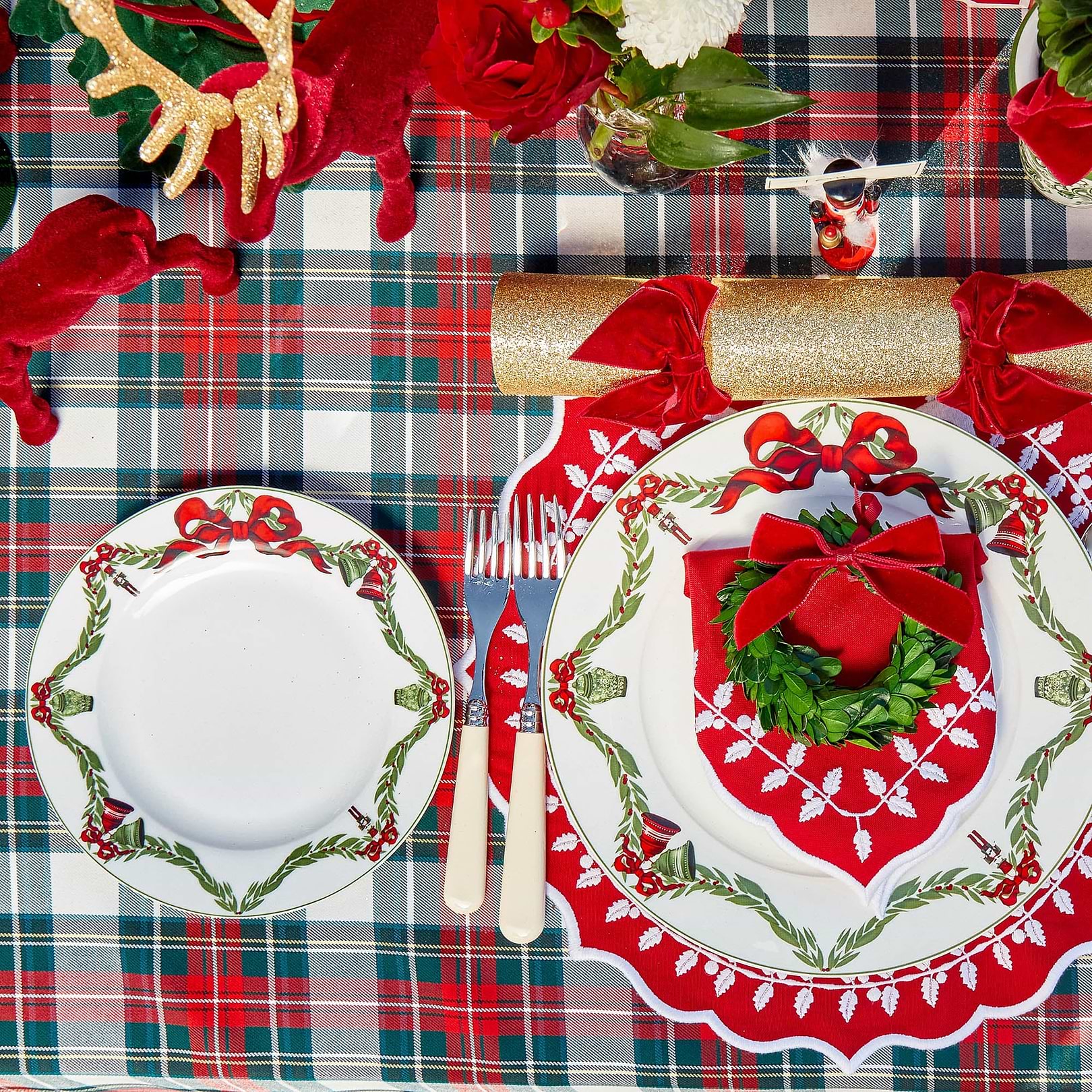 Christmas Garland Dinner Plate (Set of 4)