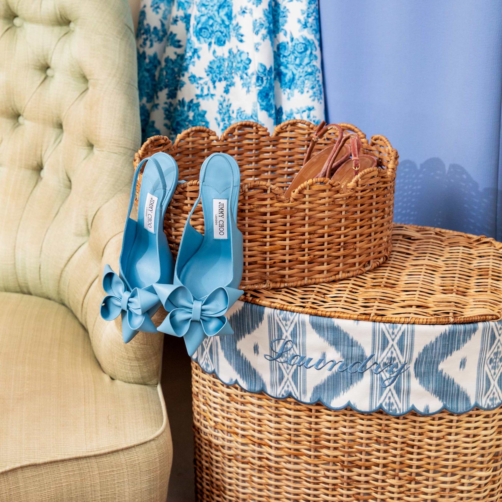 Oval Scalloped Rattan Baskets (Set of 3)