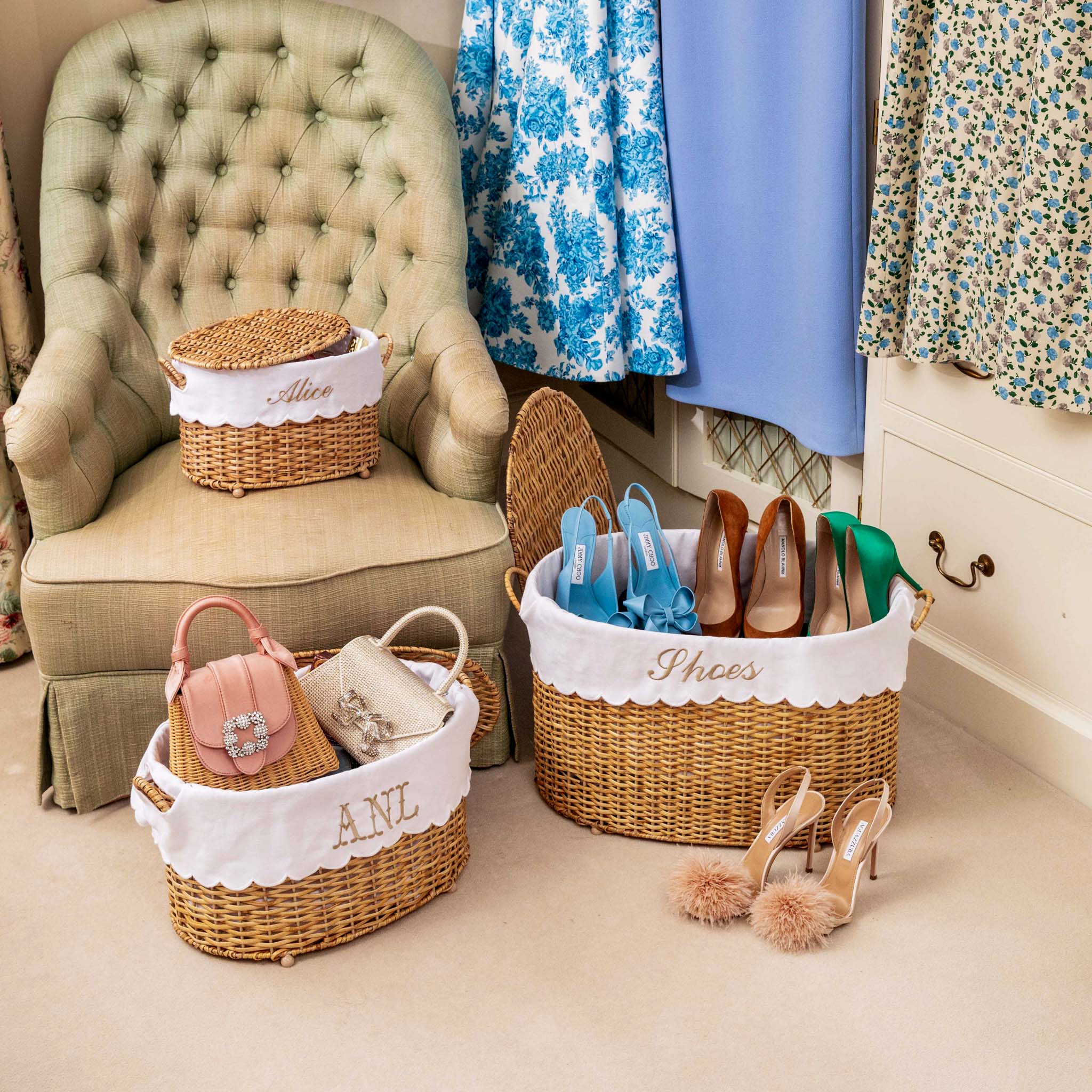 Isabella Rattan Basket (Medium)