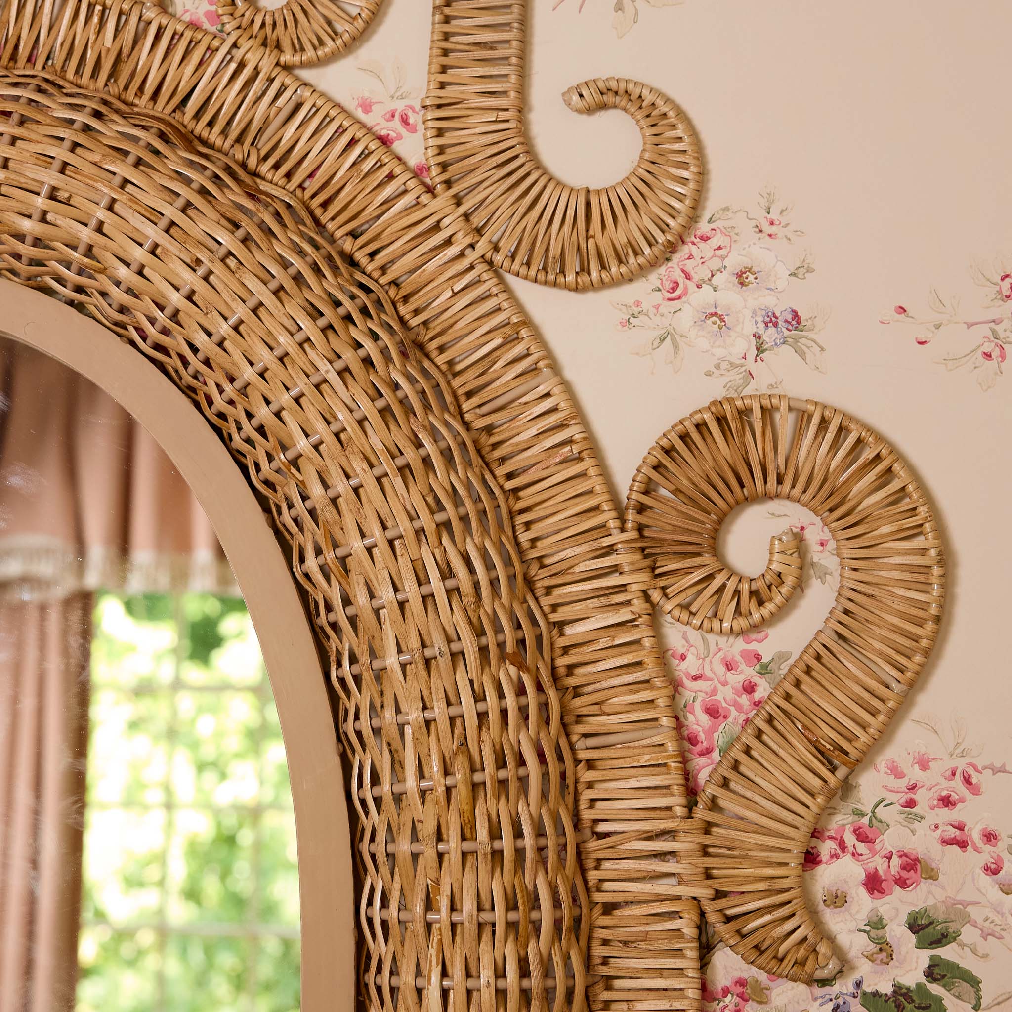 Oval Grand Rattan Mirror