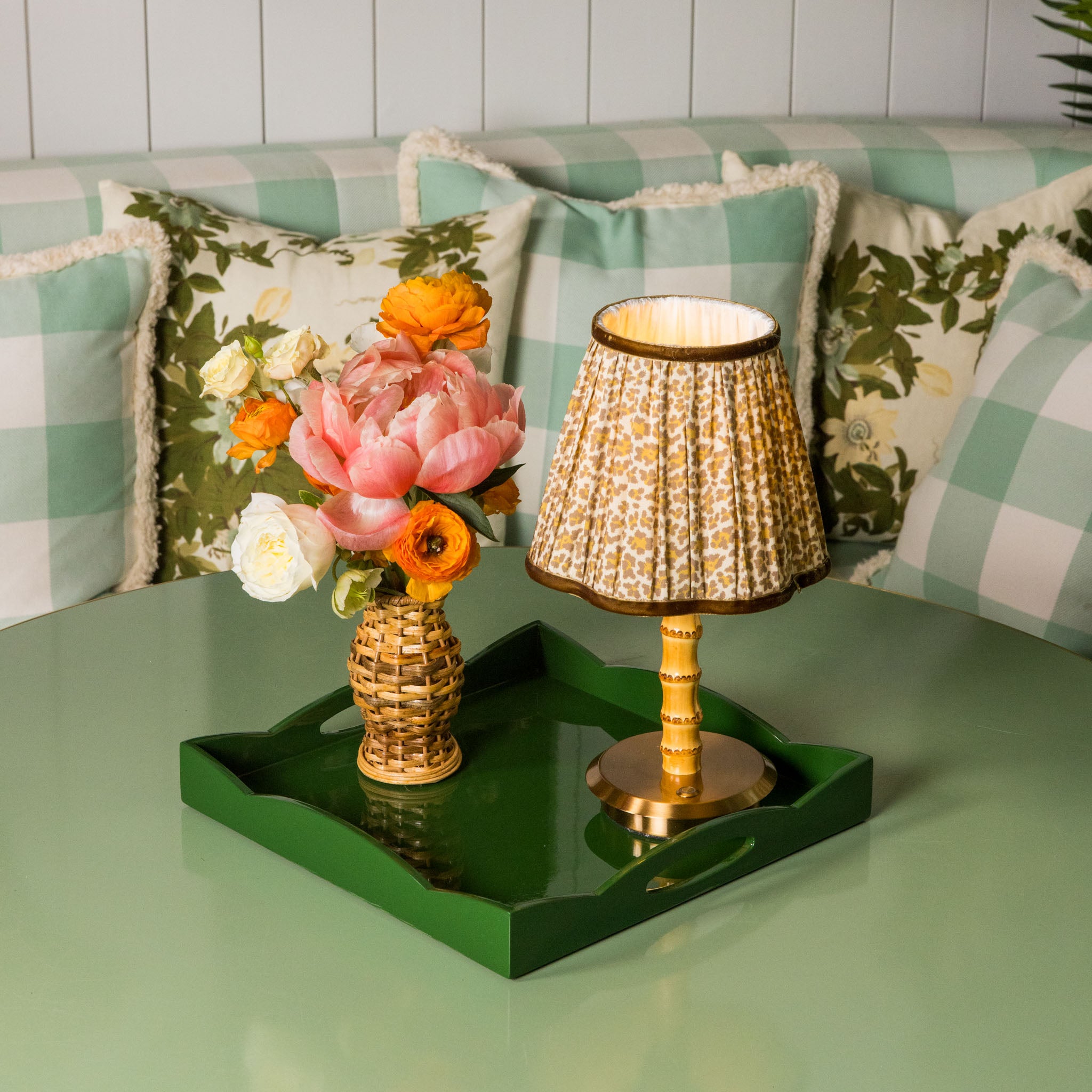 Bamboo Short Rechargeable Lamp