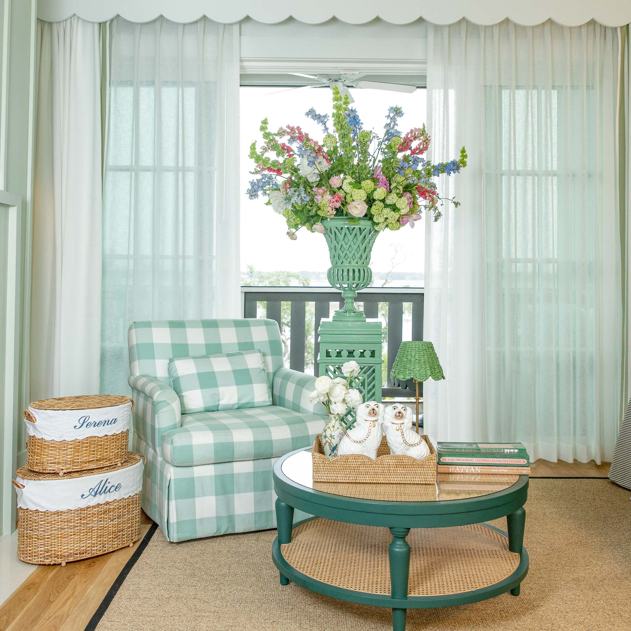 Adelaide Soft Green Lattice Urn
