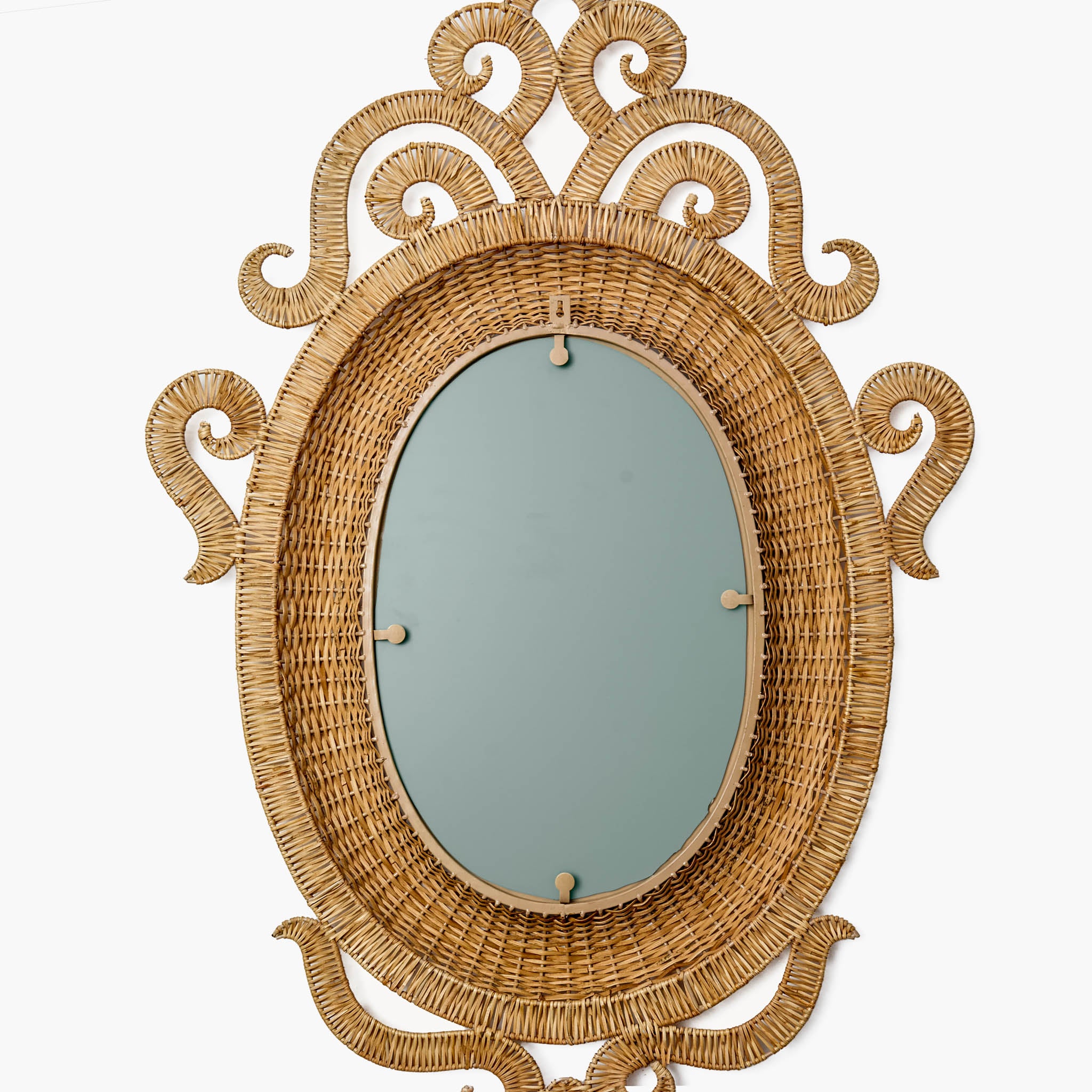Oval Grand Rattan Mirror