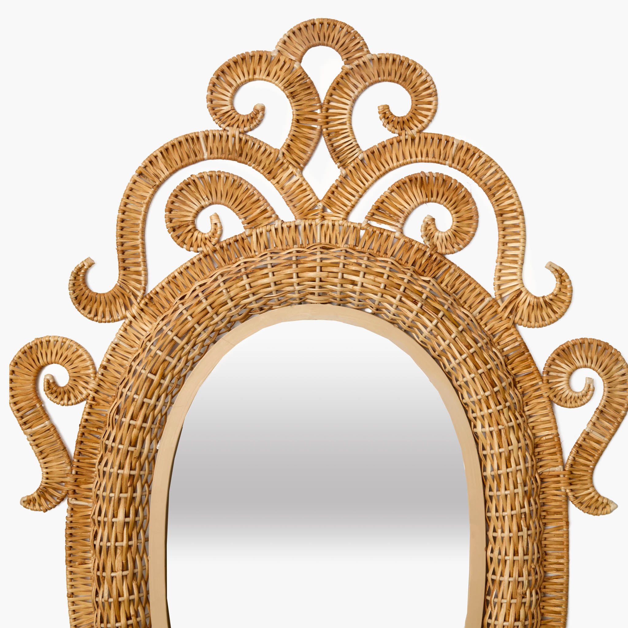 Oval Grand Rattan Mirror