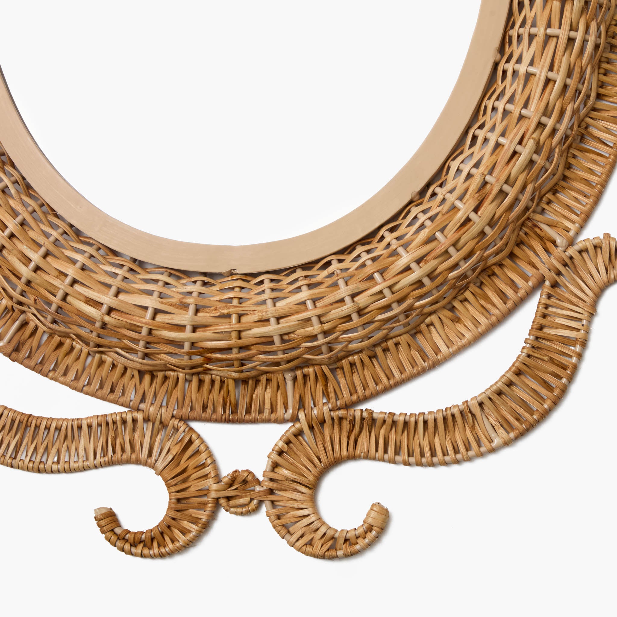 Oval Grand Rattan Mirror