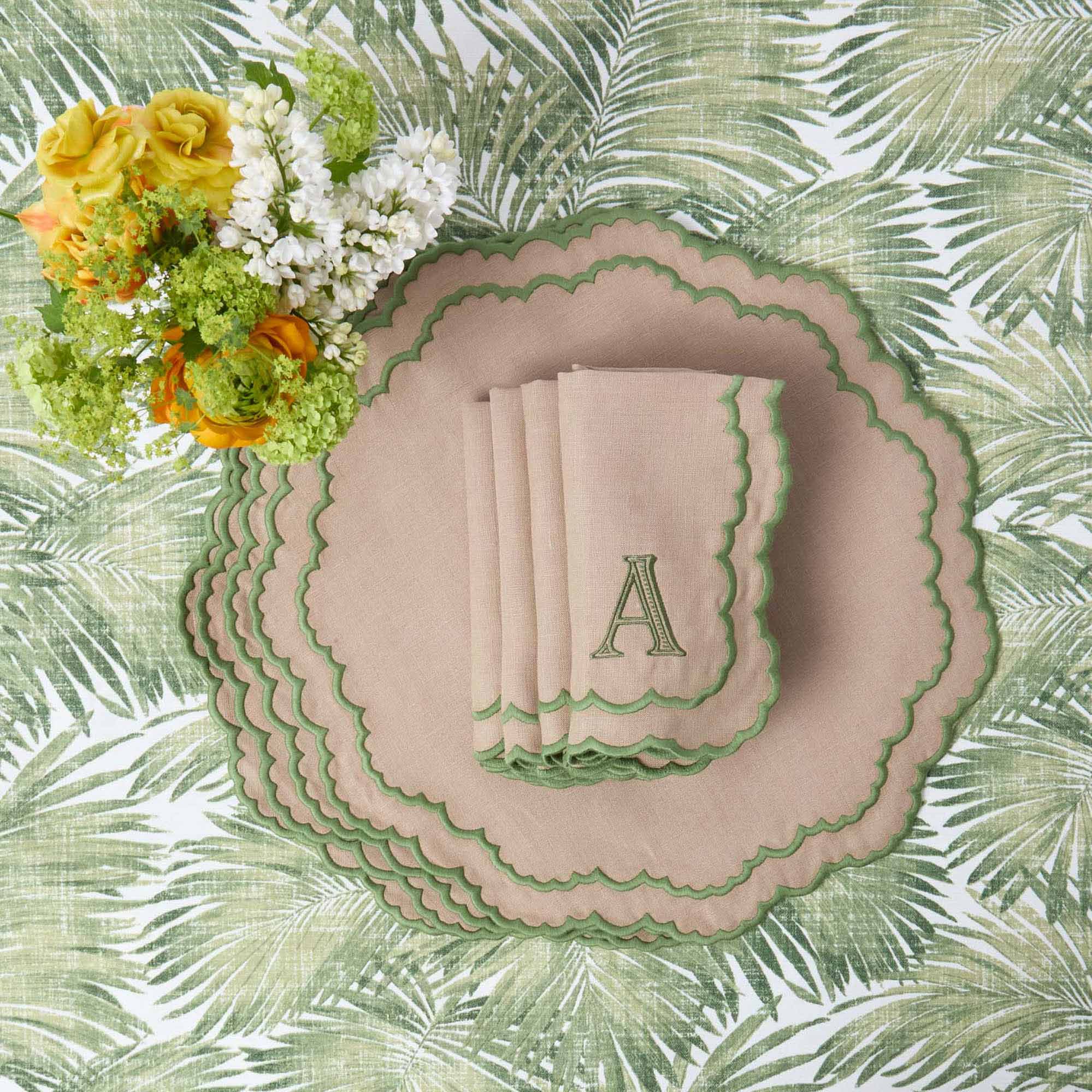 Green Palm Tablecloth