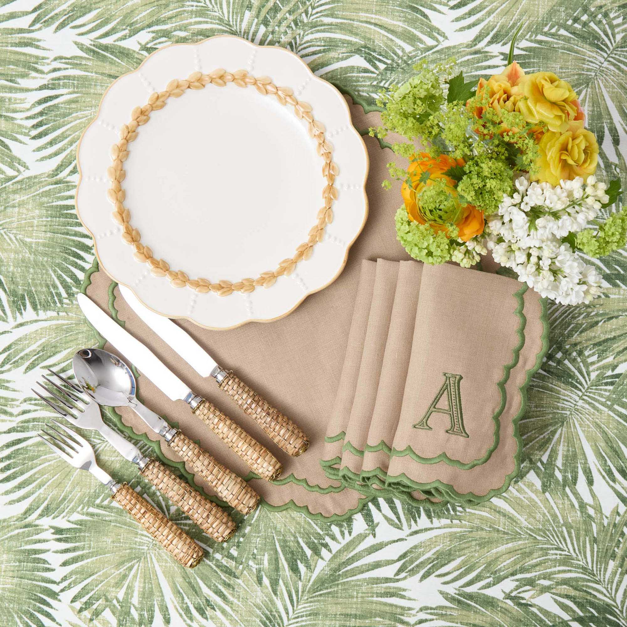 Green Palm Tablecloth