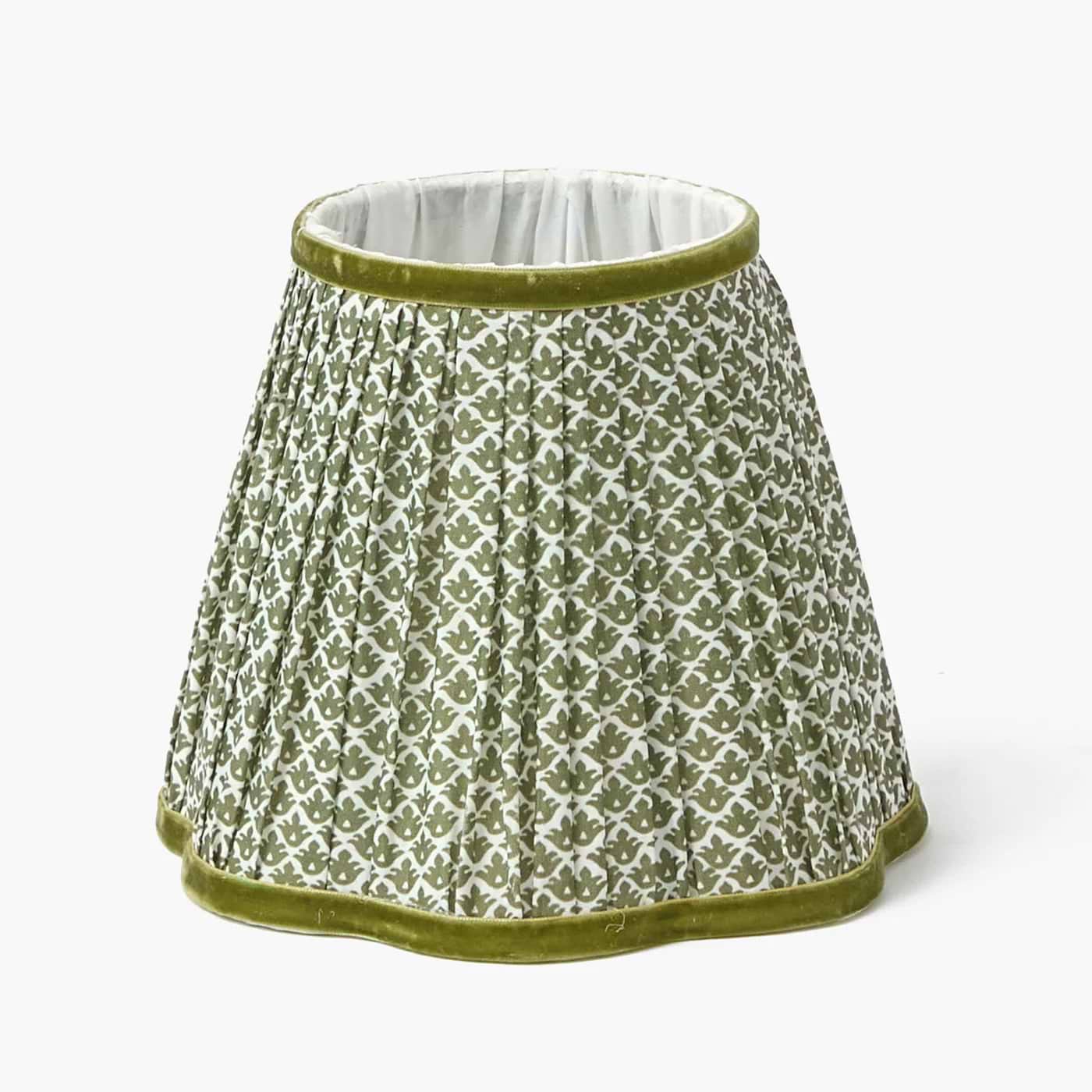 Bamboo Rechargeable Wall Light with Olive Lotus Shade (18cm)