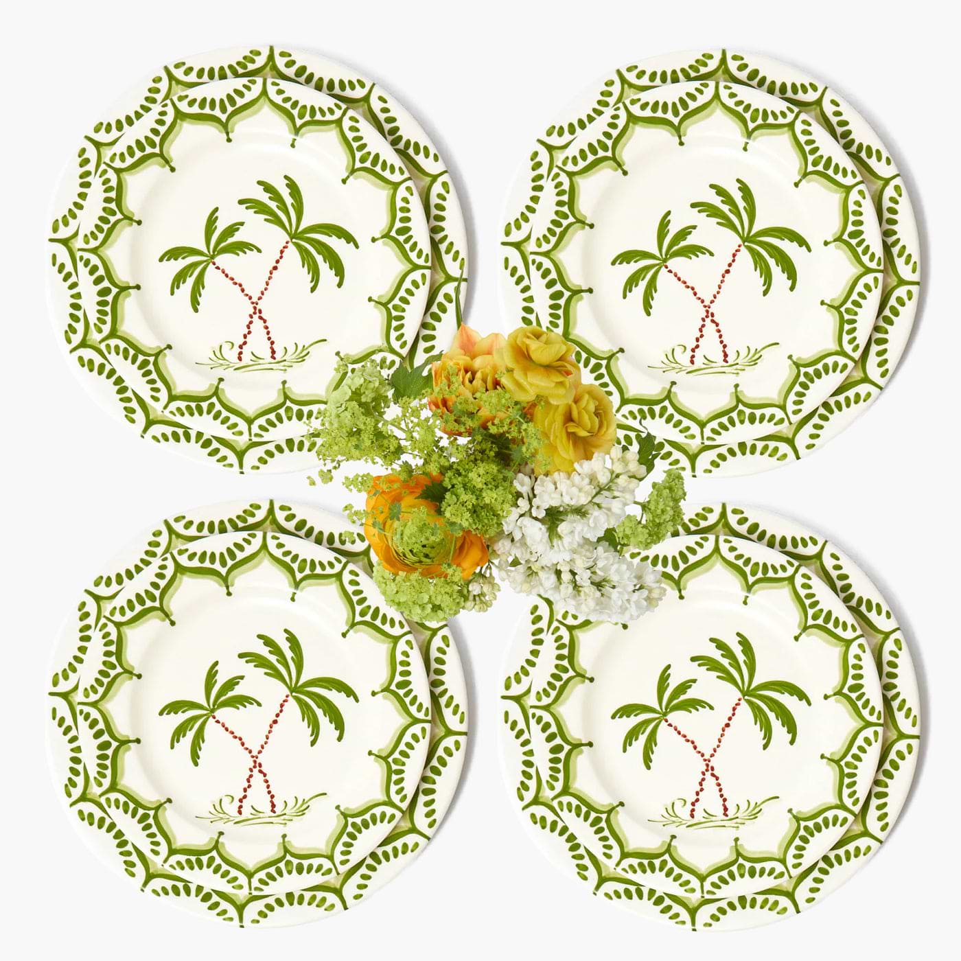Jardin de Palmier Dinner & Starter Plates (Set of 8)