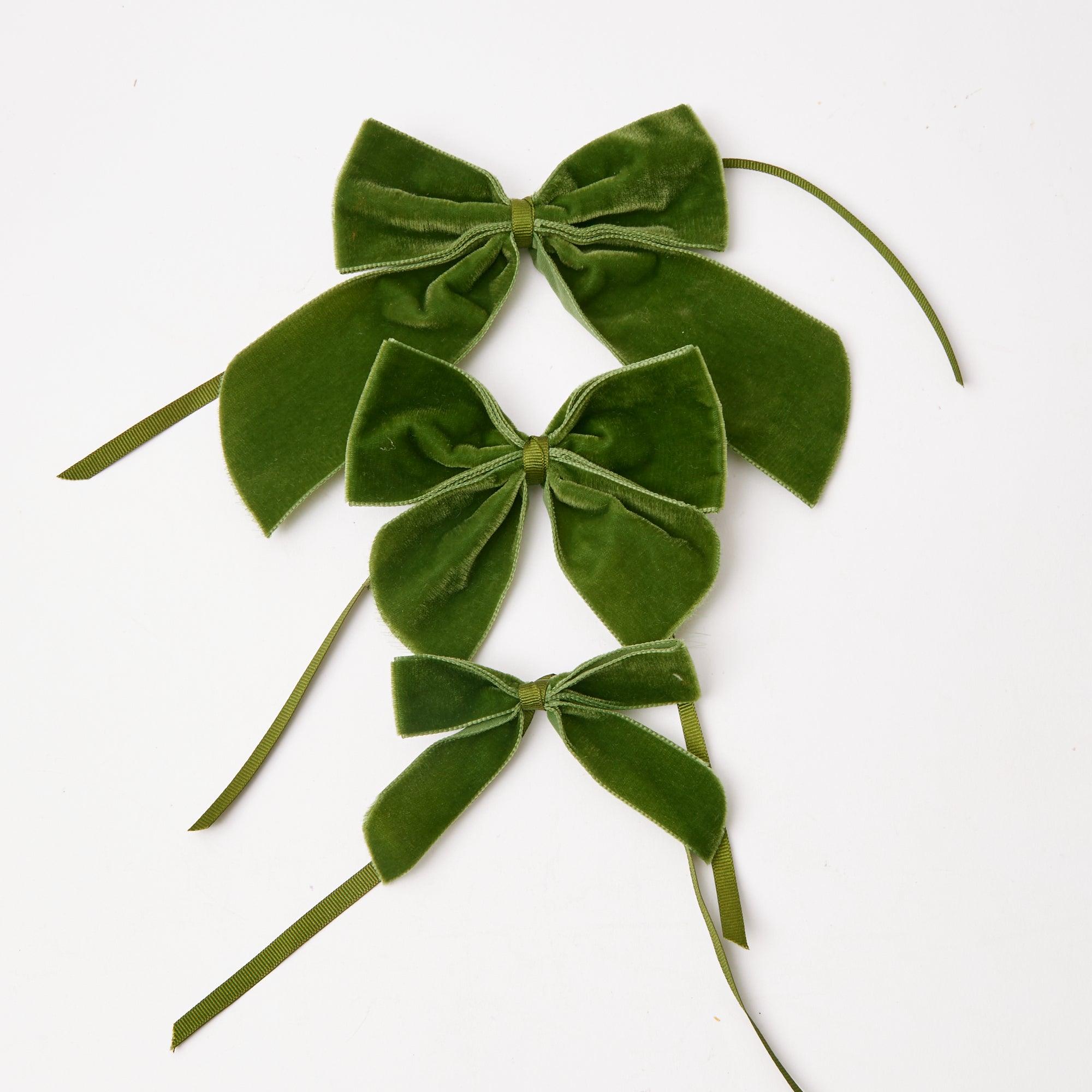Large Forest Green Napkin Bow (Pair) - Mrs. Alice