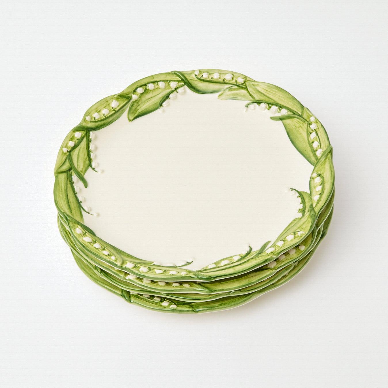 Lily of the Valley Dinner Plates (Set of 4) - Mrs. Alice