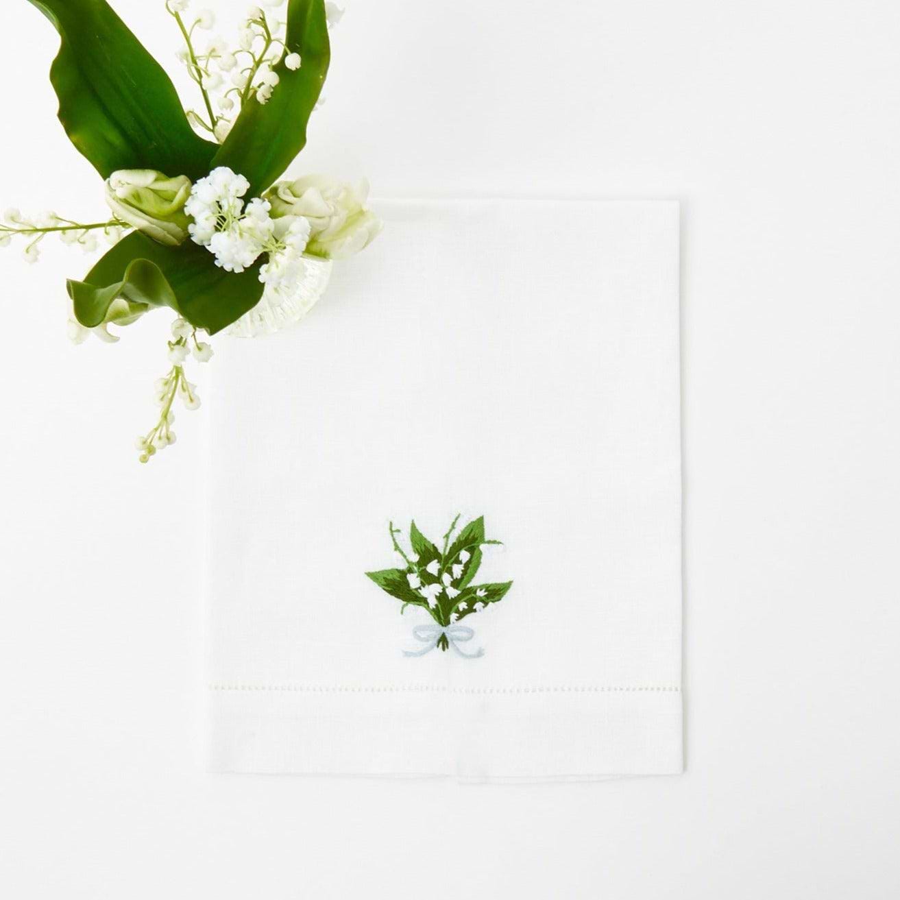 タオル Lily Lily of the Valley Linen Hand Towel