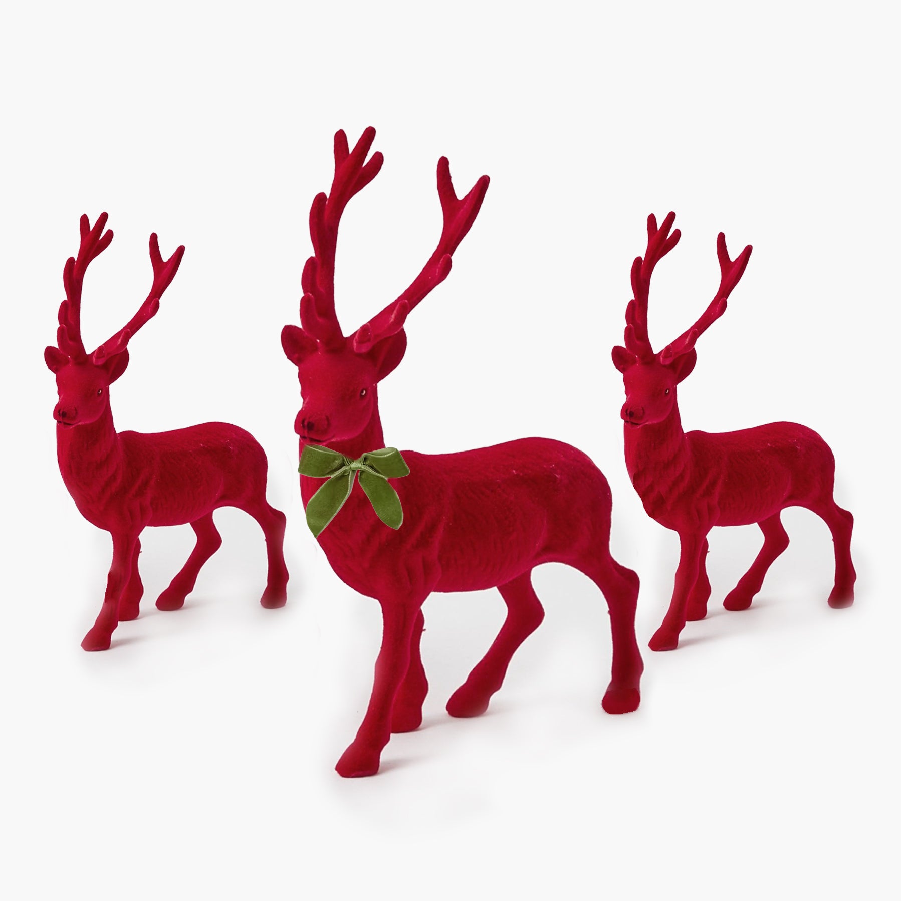 Burgundy Reindeer Family