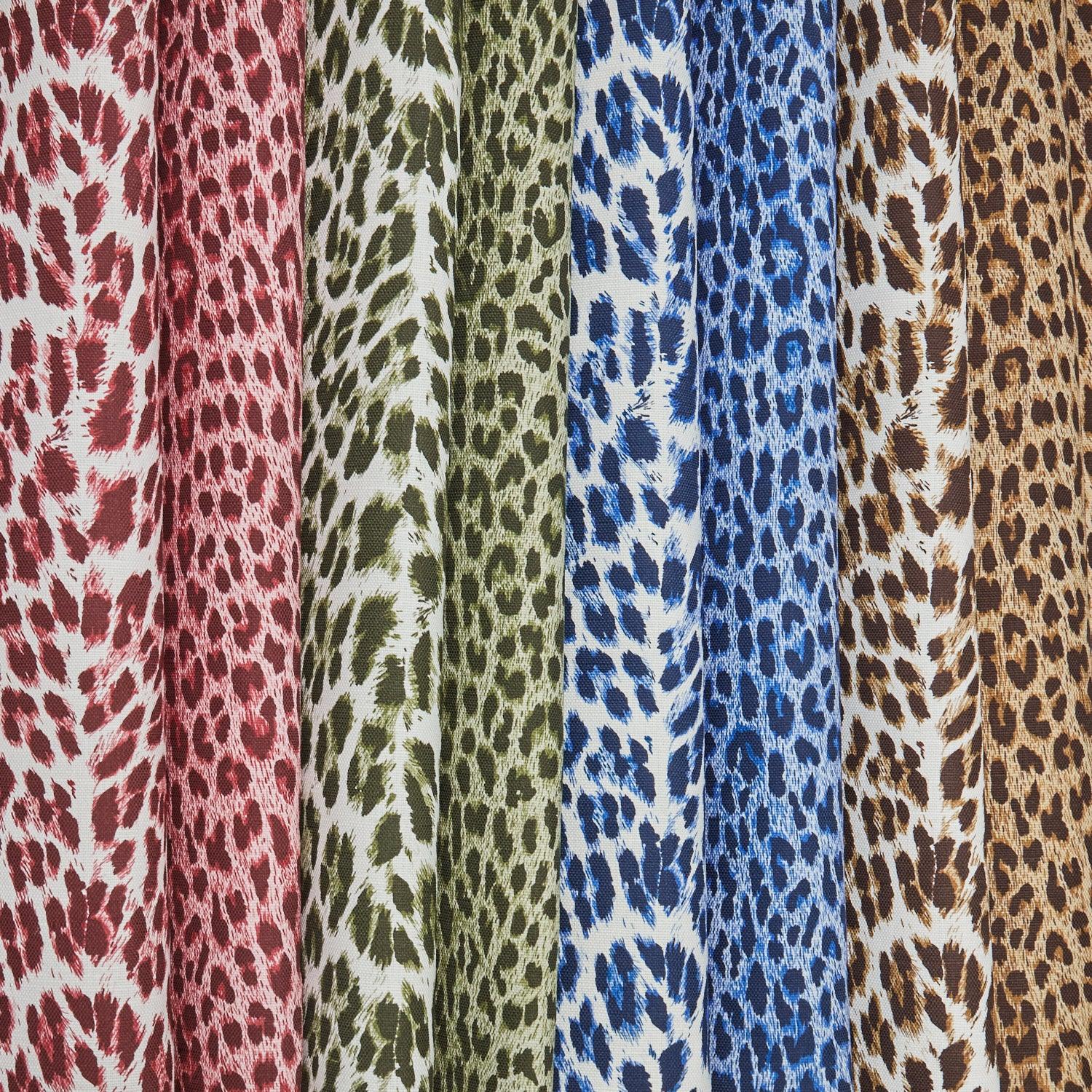 『 Green Leopard fam 』by Zuberi 60*60cm Bold Green Leopard Design Printed Fabric | Livettes Wallpaper