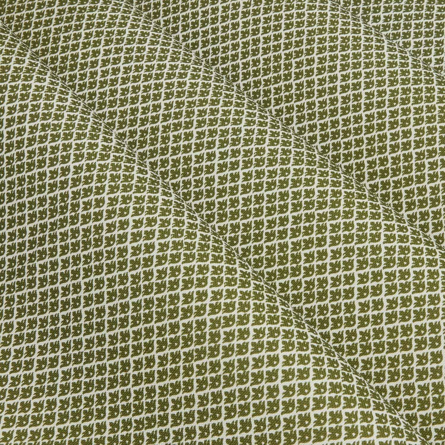 Olive Green Lotus Flower Fabric - Mrs. Alice
