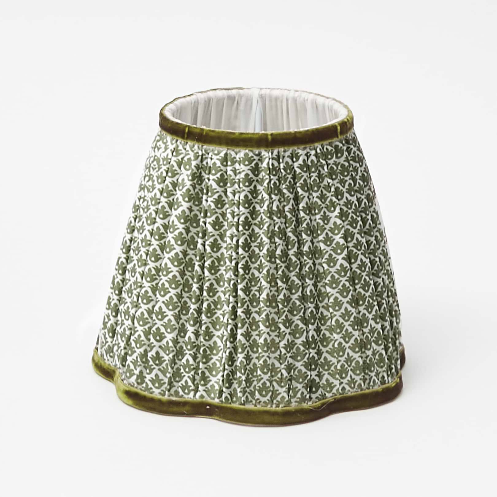 Rattan Ursula Rechargeable Lamp with Olive Lotus Shade (18cm)