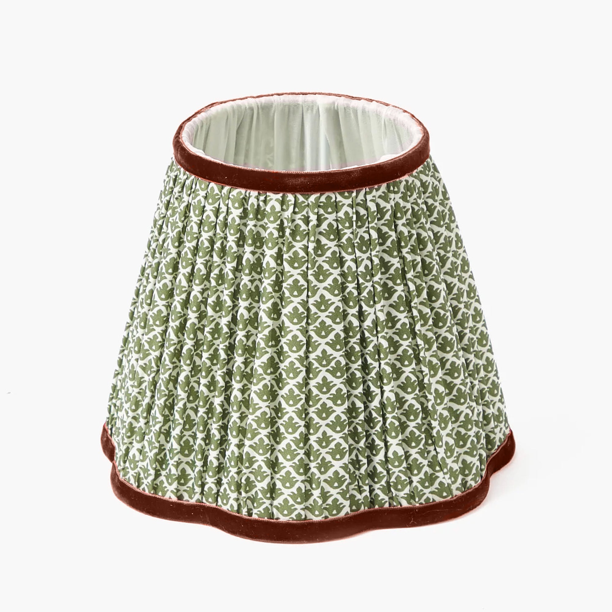 Olive & Chocolate Lotus Lampshade (18cm)