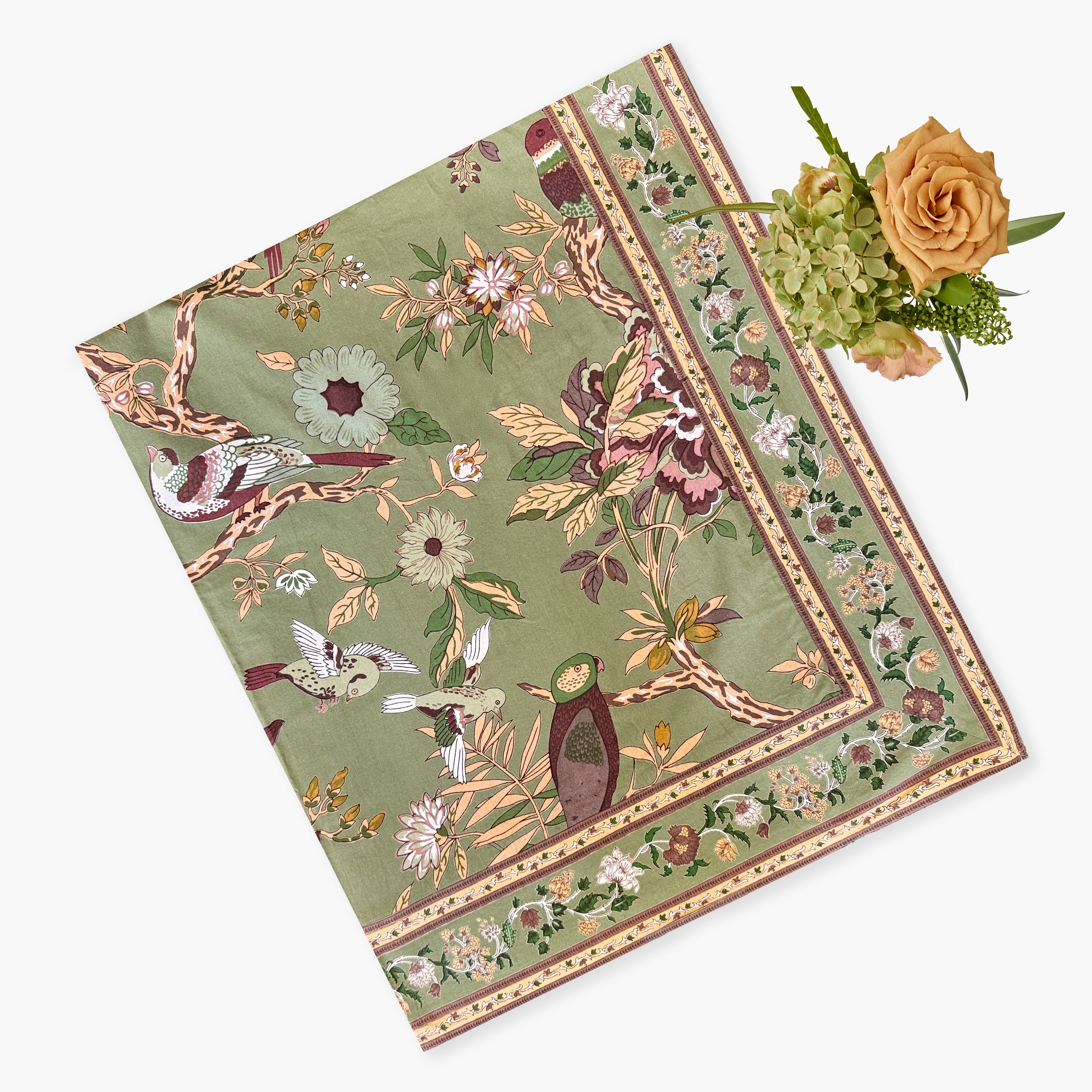 Olive Bird Tablecloth