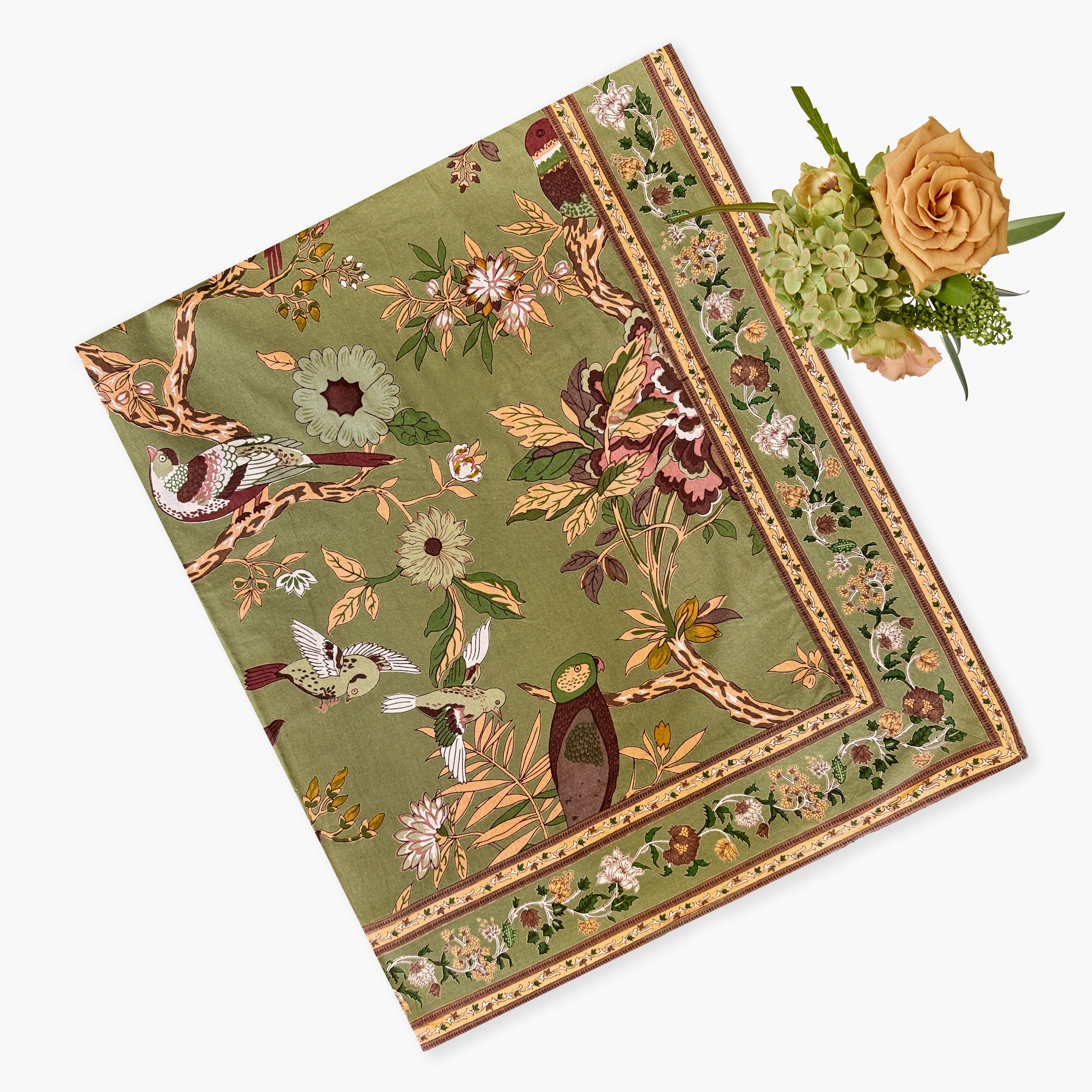 Olive Bird Tablecloth