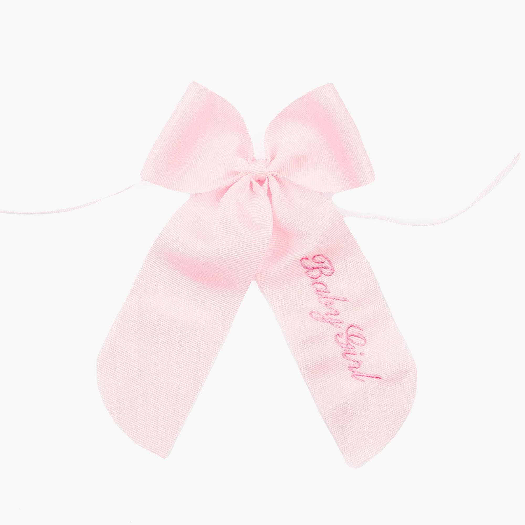 Pink Personalisable Grosgrain Bow