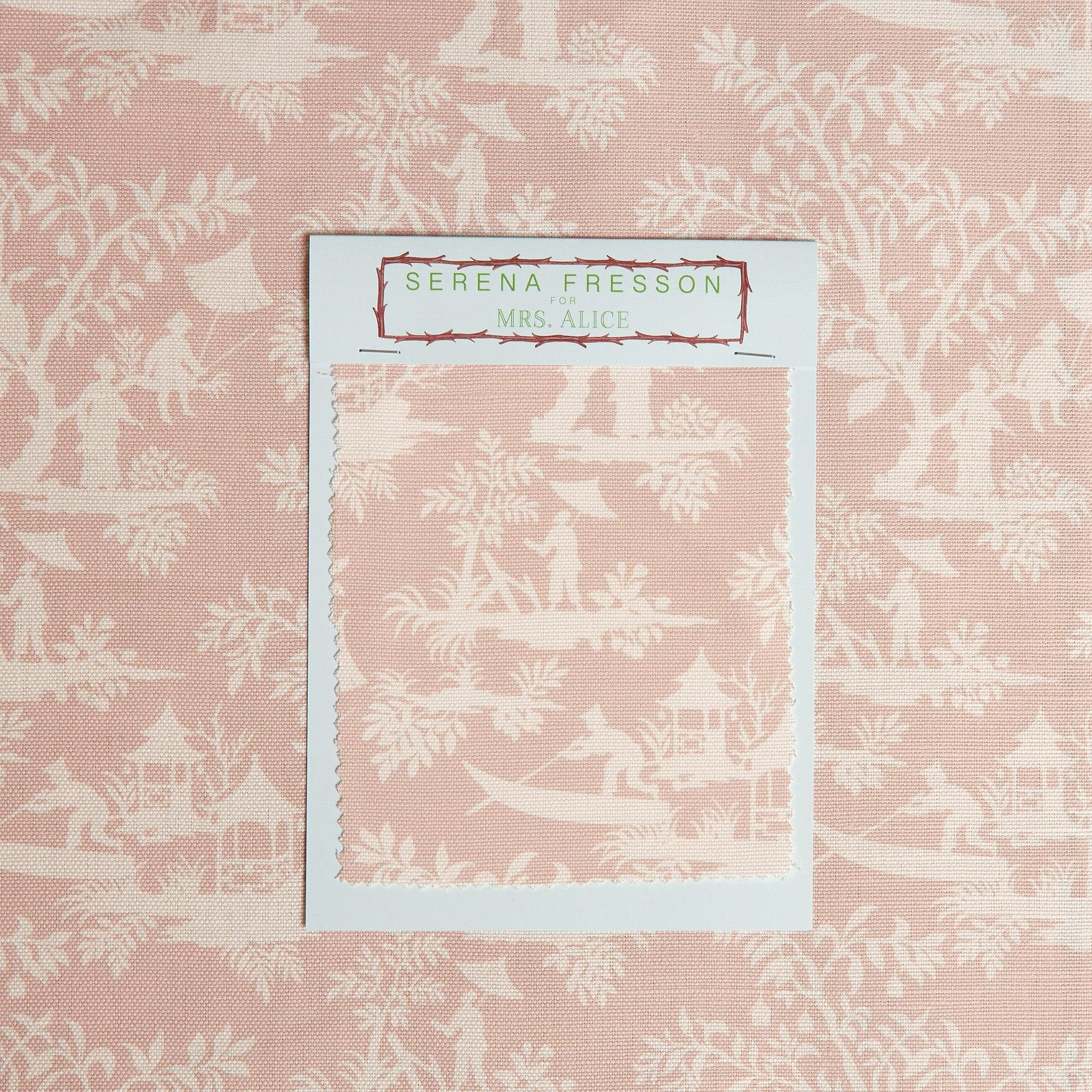 Pink Pagoda Garden Fabric - Mrs. Alice